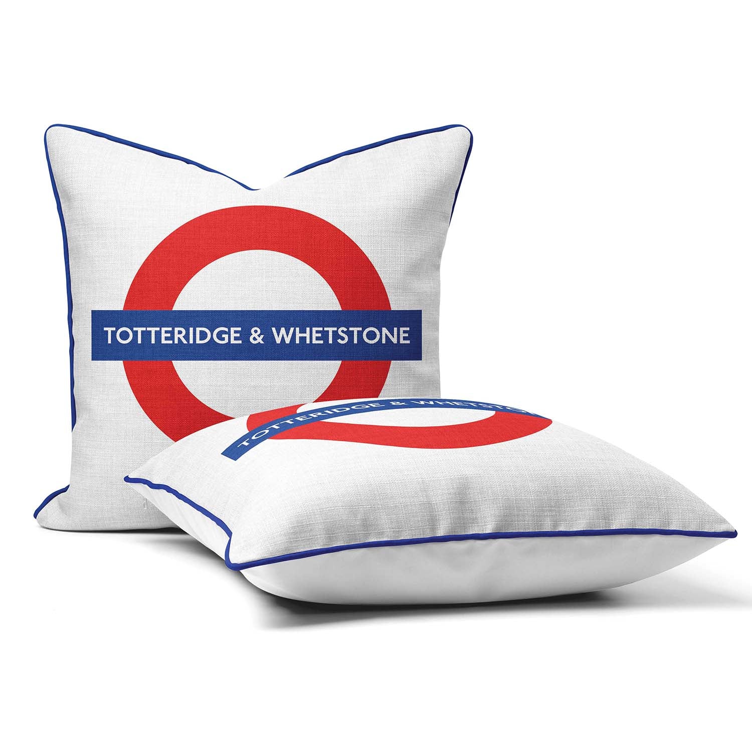 Totteridge Whetstone Station - London Underground Tube Roundel Cushion