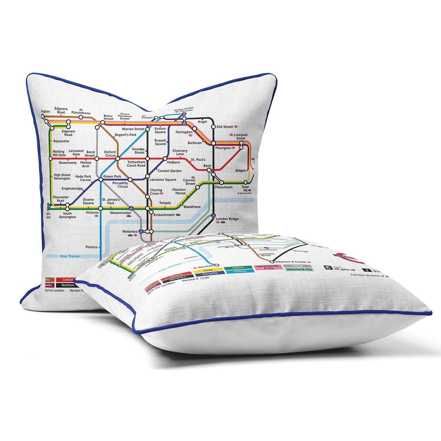 London Tube Map Zone - London Underground Cushion