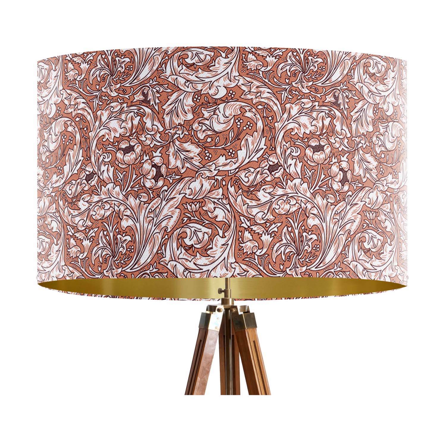 Bachelor's Buttons Dark Peach  - William Morris Gallery Lampshade