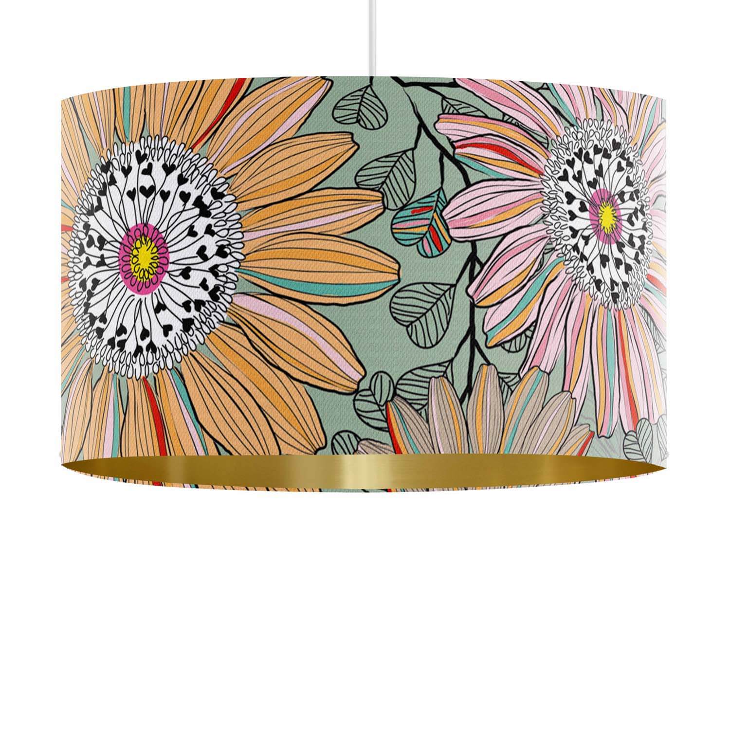 Passion Flower (Green) - Paradise Garden - House Of Turnowsky Lampshade
