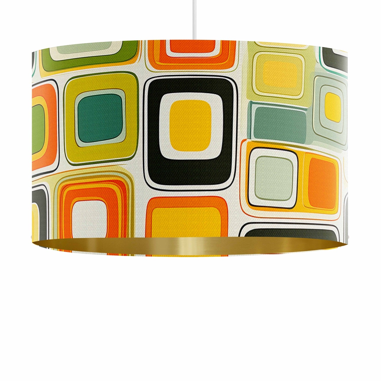 Retro Squares - Art Lampshade