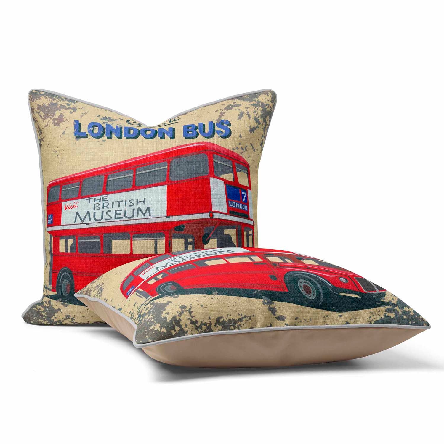 London Red Routmaster - British Retro Cushion