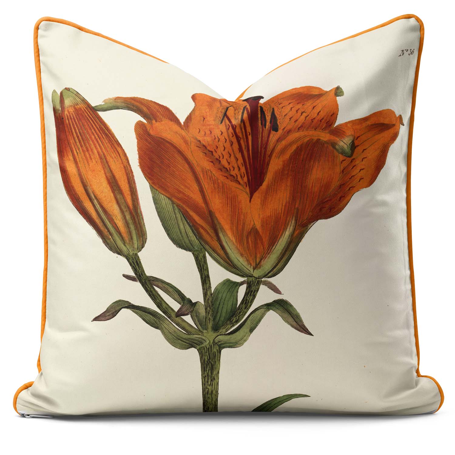 Orange Lily - Botanical Cushion