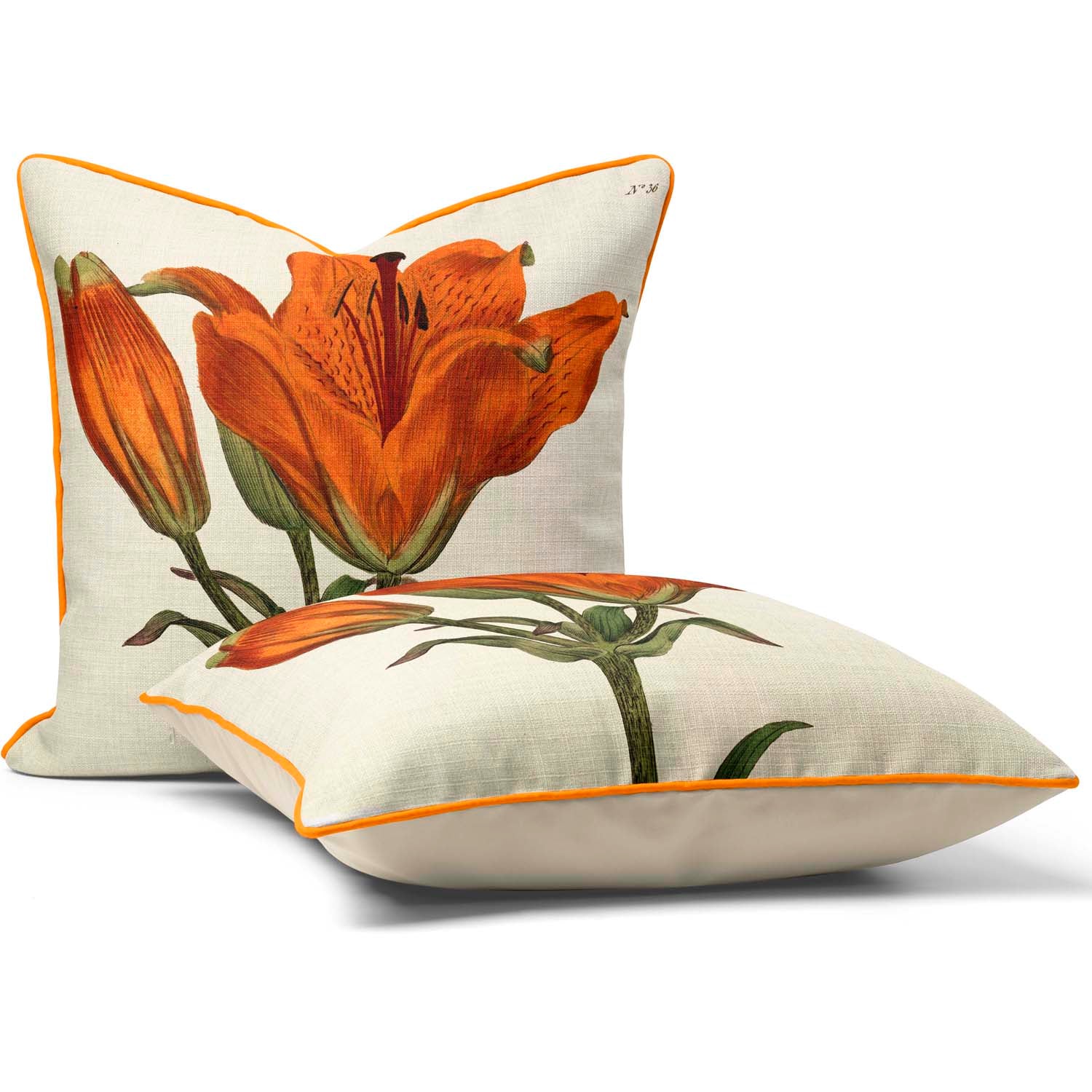 Orange Lily - Botanical Cushion