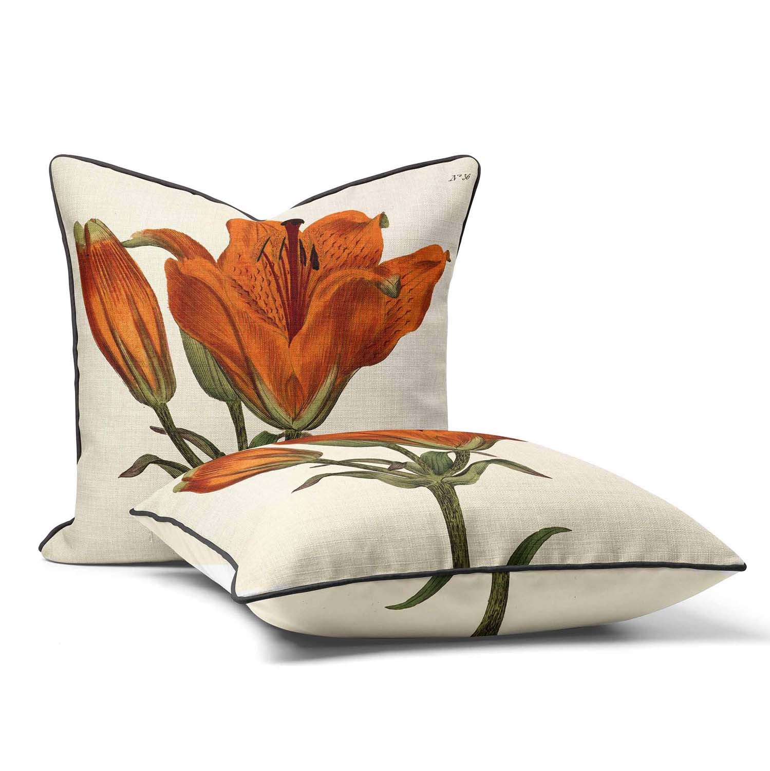 Orange Lily - Botanical Outdoor Cushion