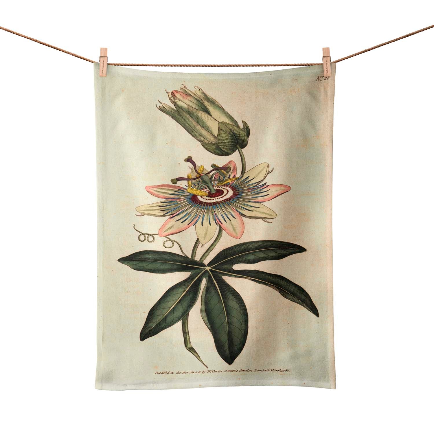 Common Passionflower  - Botanical Tea Towel