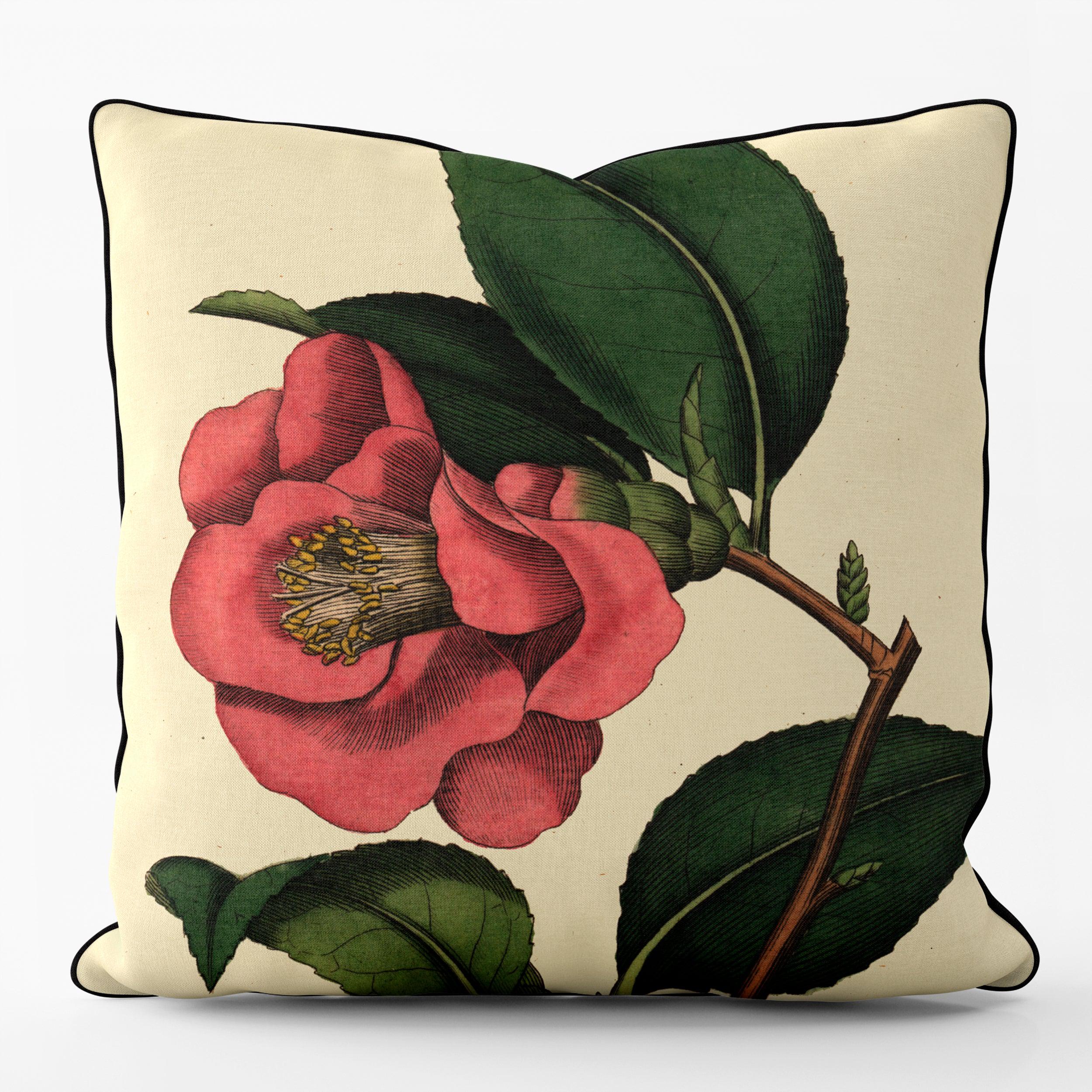 Rose Camelia - Botanical Outdoor Cushion