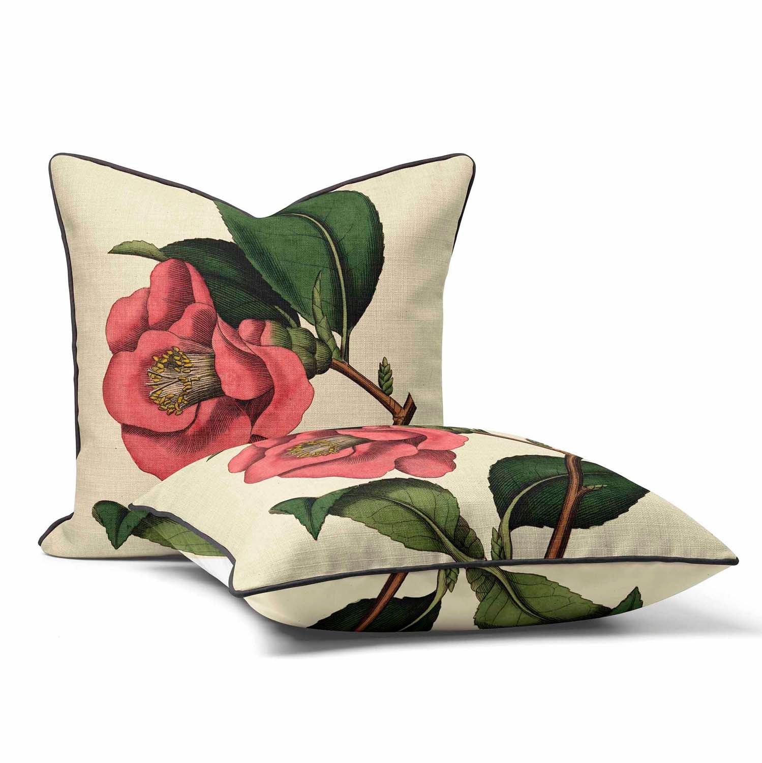 Rose Camelia - Botanical Outdoor Cushion