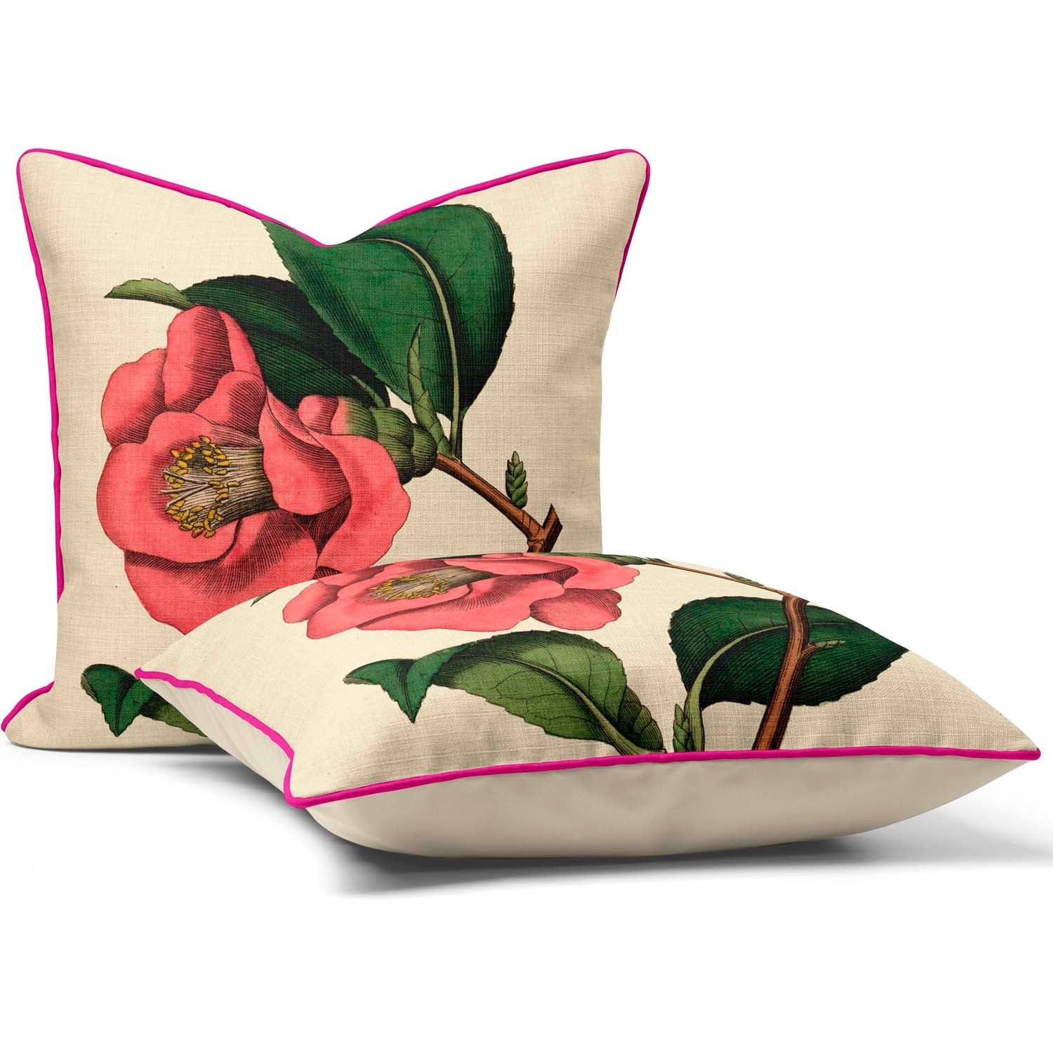 Rose Camelia - Botanical Cushion