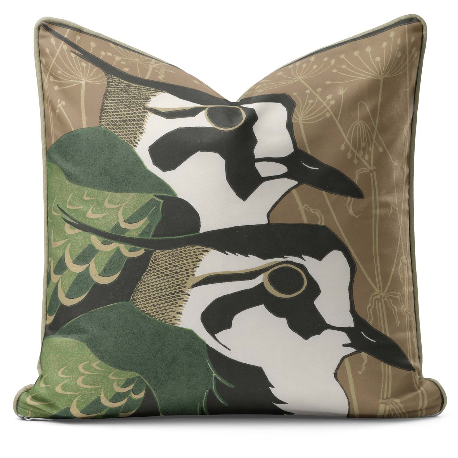 Green Plovers - Lapwings - Bittern - Robert Gillmor Cushion