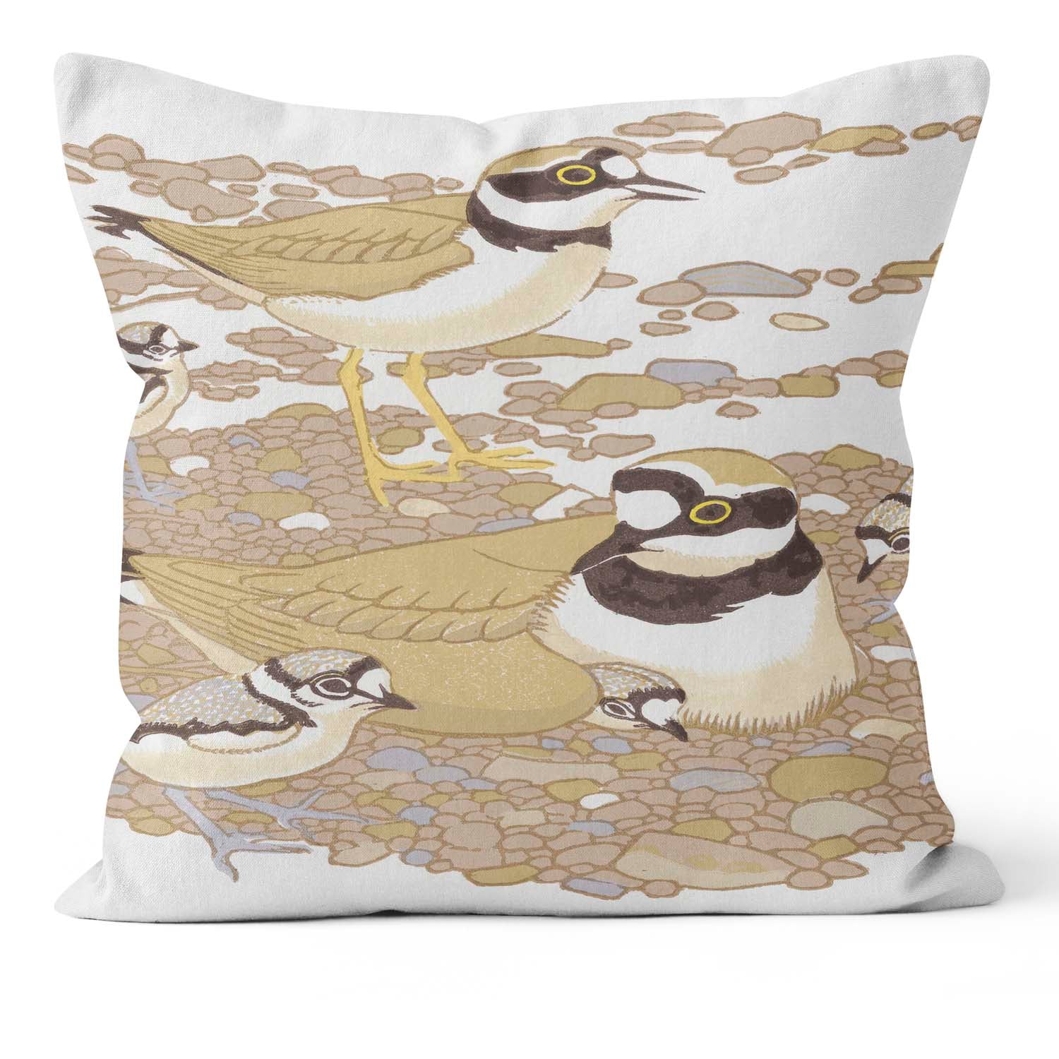 Little Ringed Plovers - Robert Gillmor Cushion