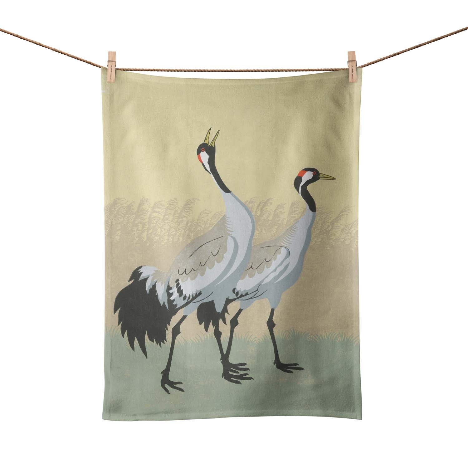 Norfolk Cranes - Robert Gillmor Tea Towel