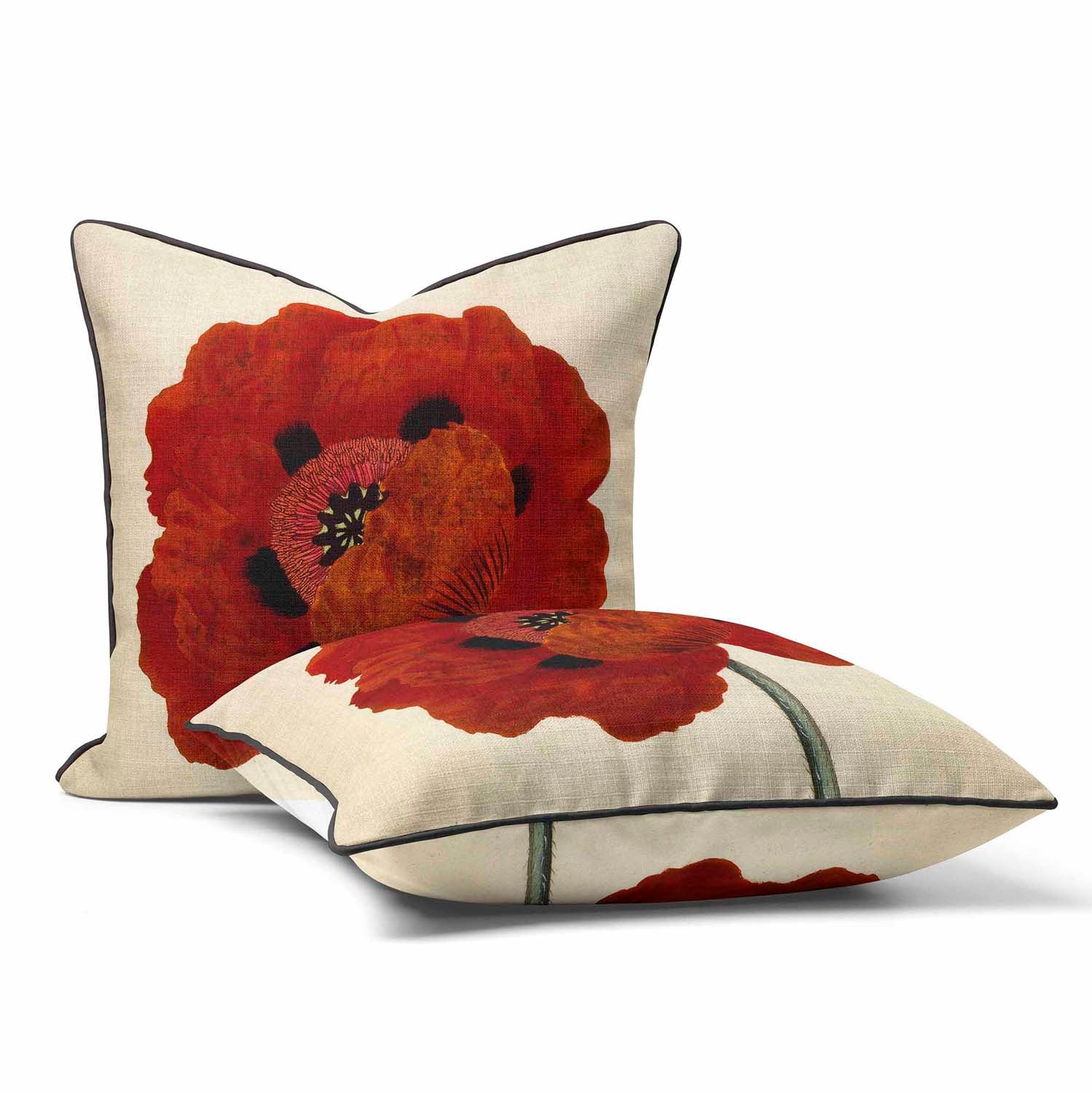 Eastern Poppy - Botanical Outdoor Cushion