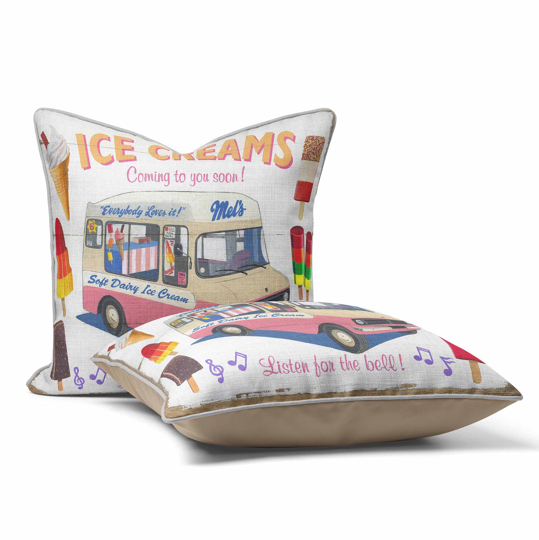 Ice Creams Van - Martin Wiscombe Cushion