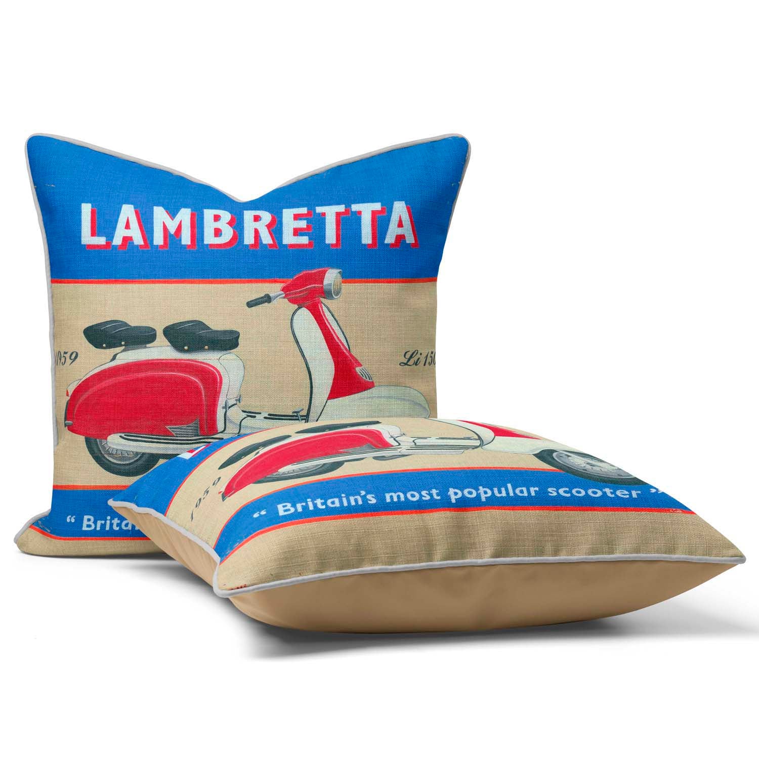 Lambretta - Martin Wiscombe - Art Print Cushion