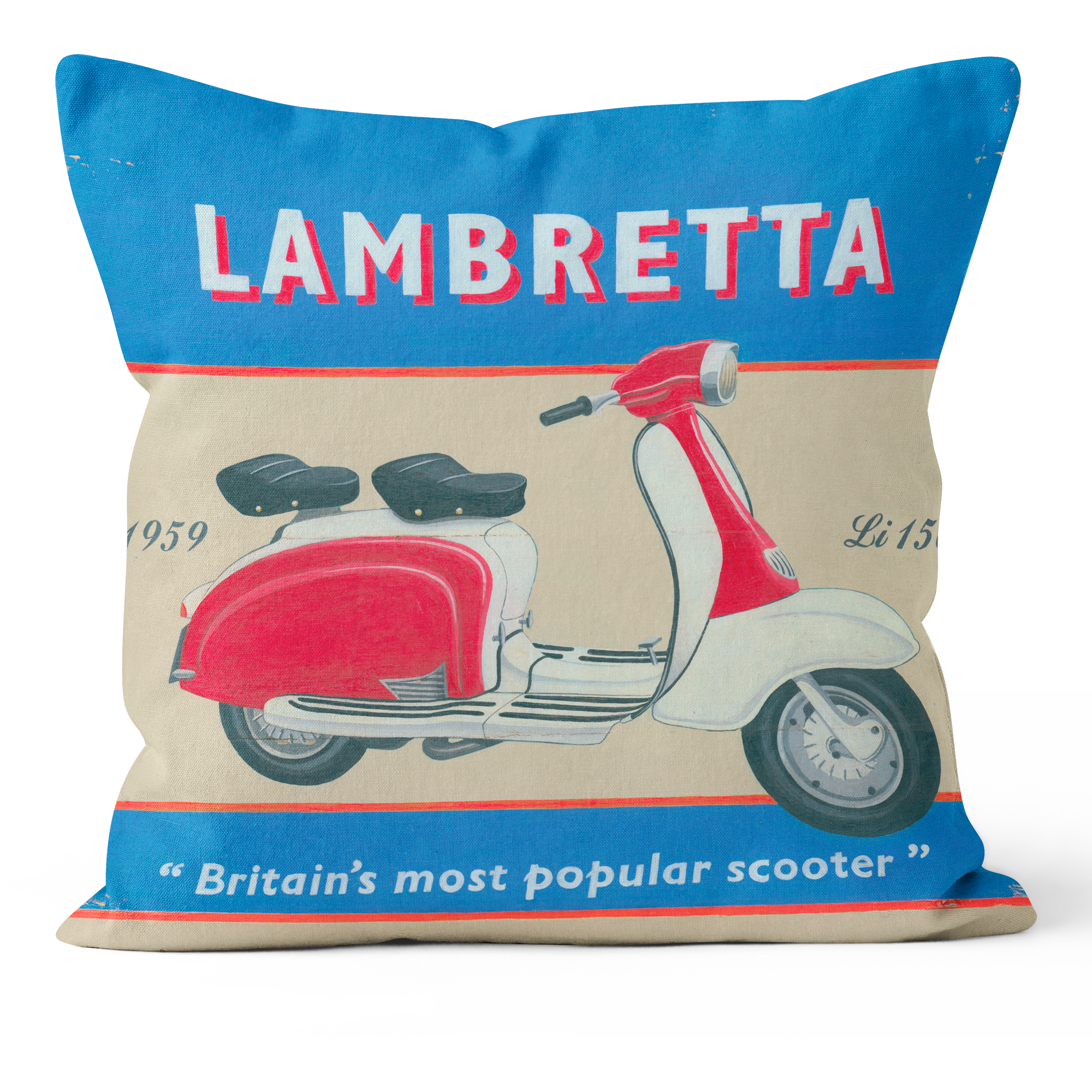 Lambretta - Martin Wiscombe - Art Print Cushion