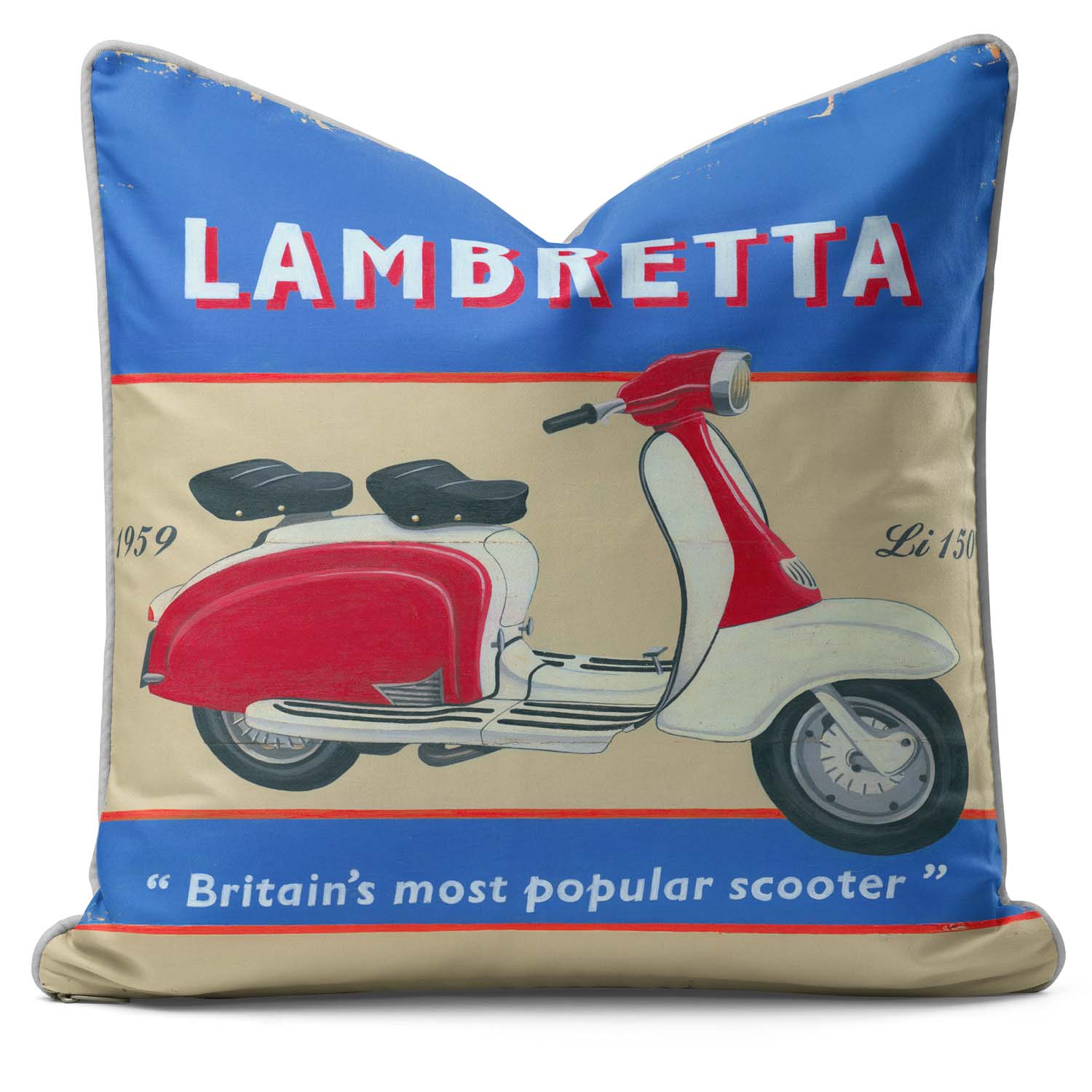 Lambretta - Martin Wiscombe - Art Print Cushion