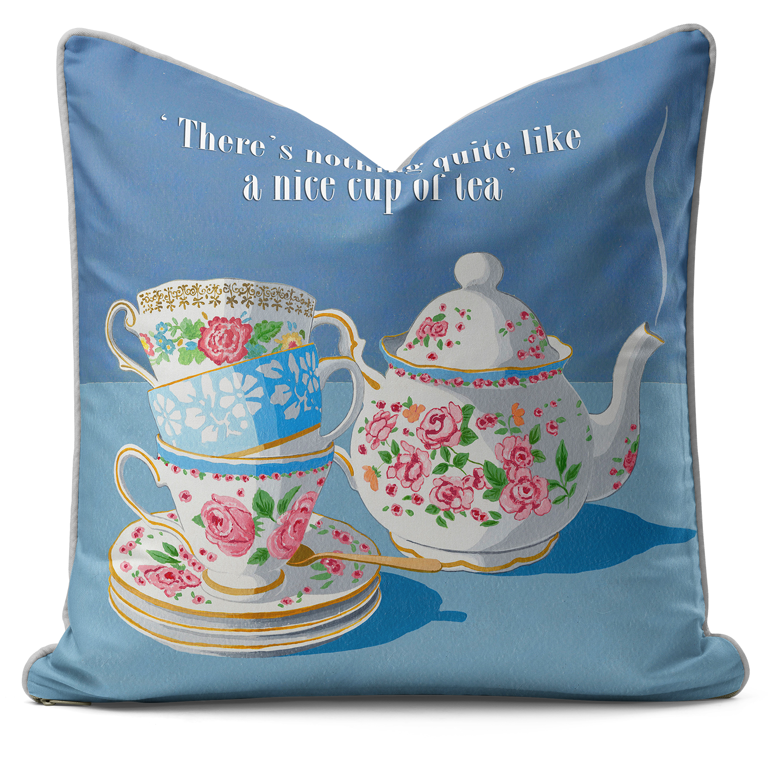 Nice Cup Of Tea - Martin Wiscombe - Art Print Cushion