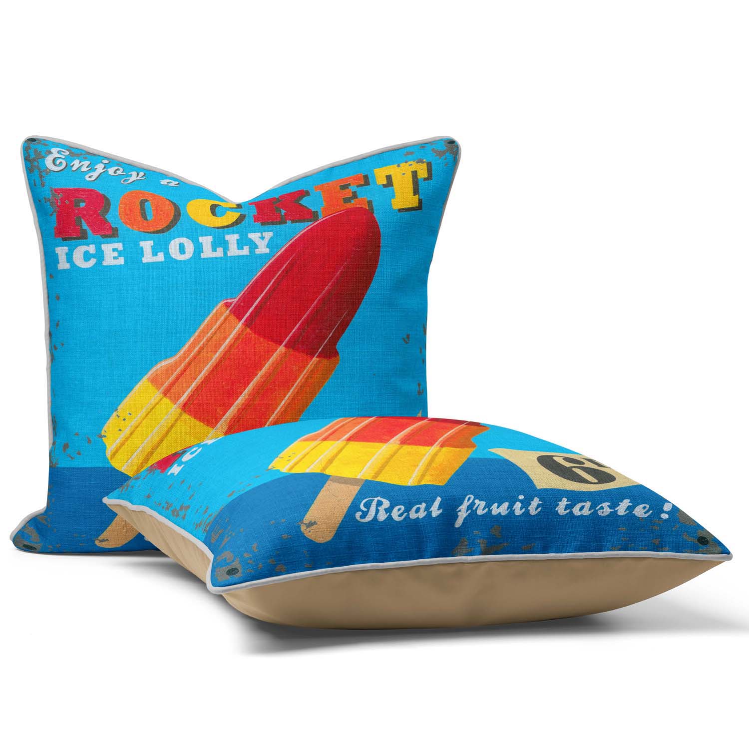 Enjoy A Rocket Lolly - Martin Wiscombe Cushion