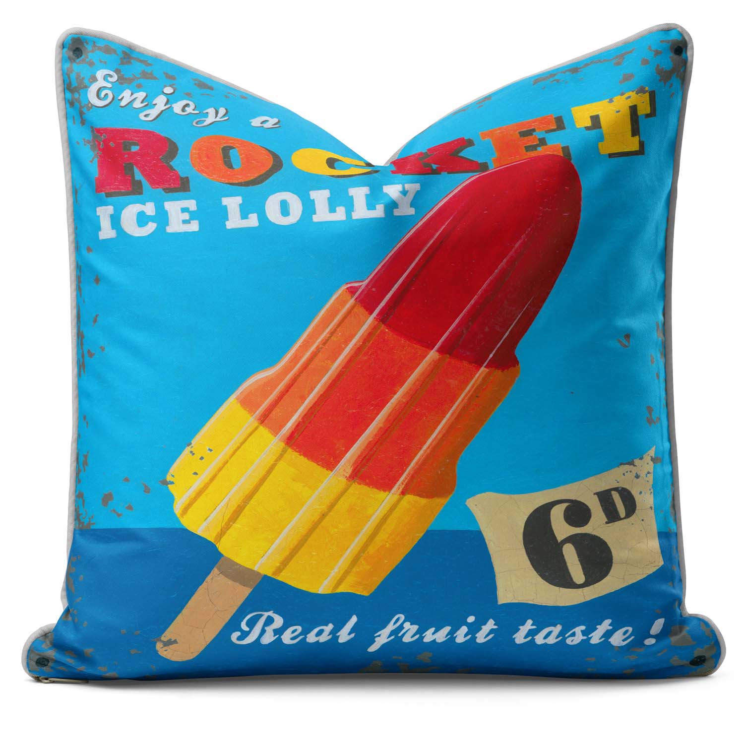 Enjoy A Rocket Lolly - Martin Wiscombe Cushion