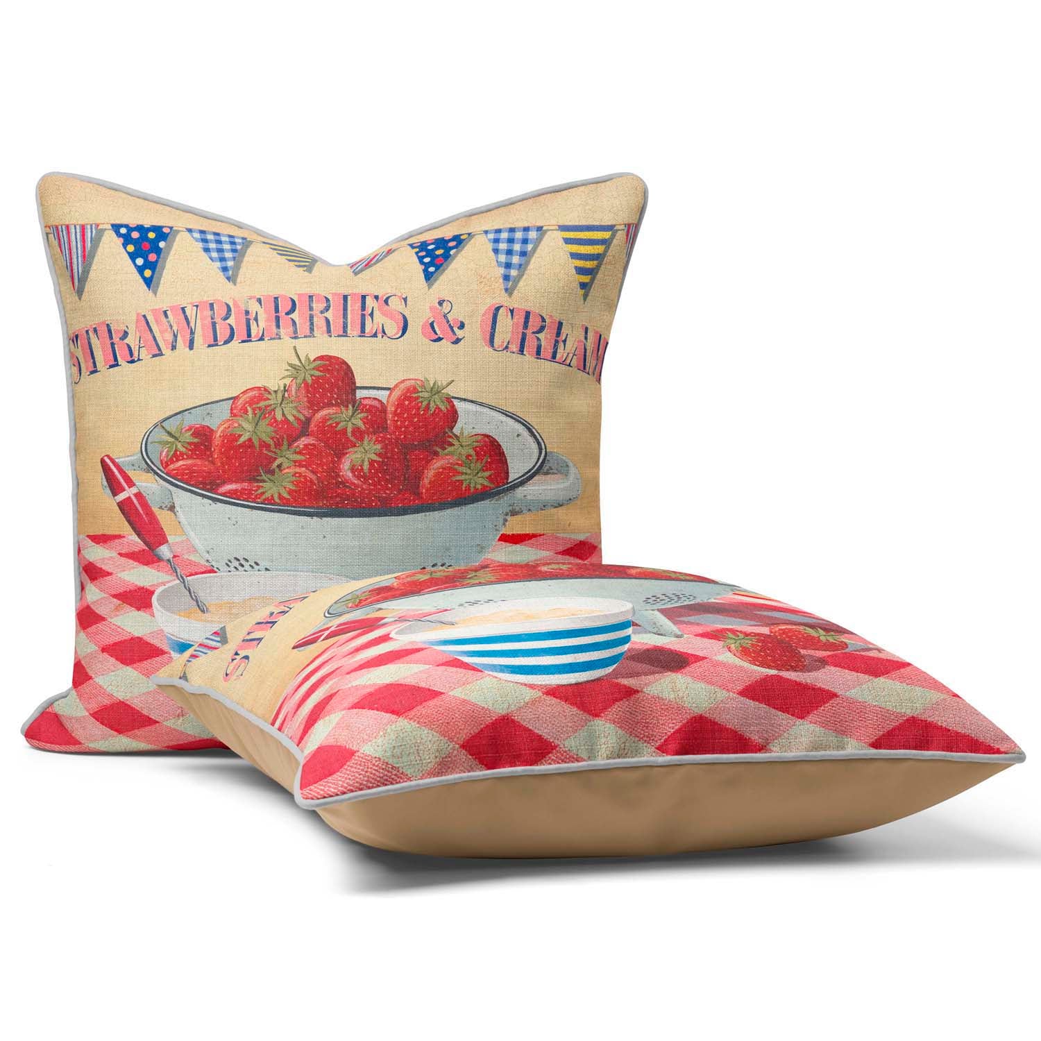 Strawberries and Cream - Martin Wiscombe Cushion