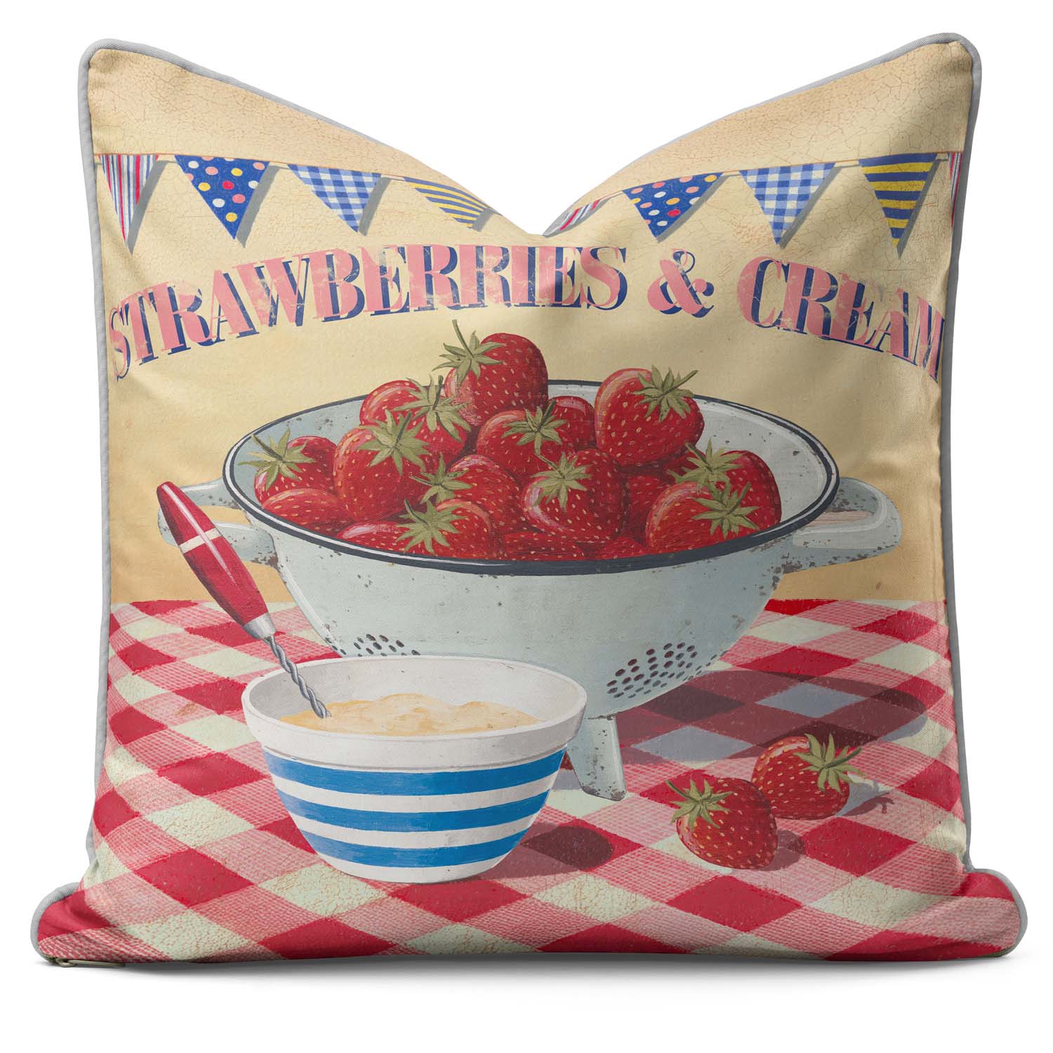 Strawberries and Cream - Martin Wiscombe Cushion