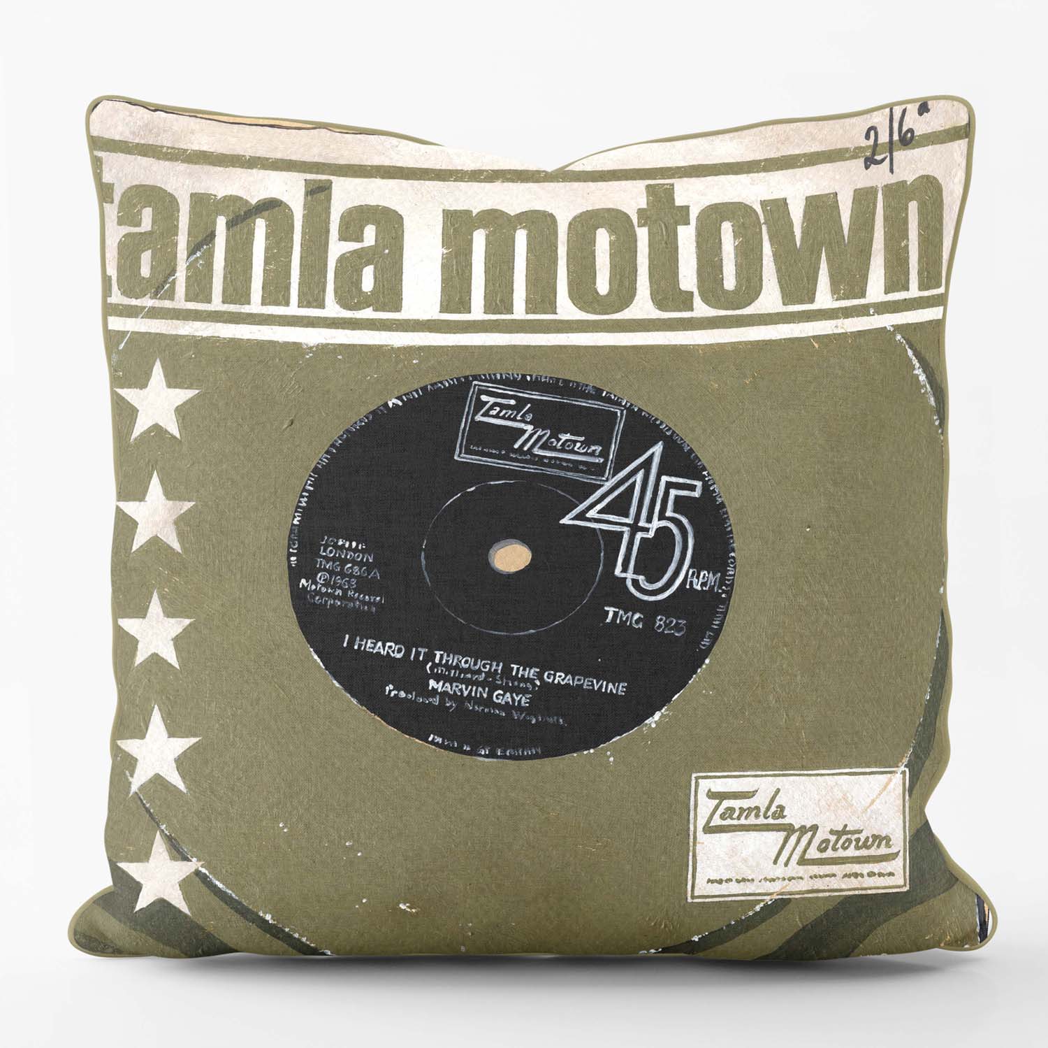 Marvin Gaye Tamla 45rpm - Martin Wiscombe - Classic Vinyl Cushion