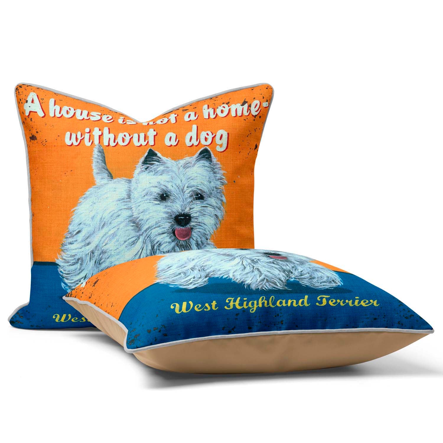 West Highland Terrier - British Retro Cushion