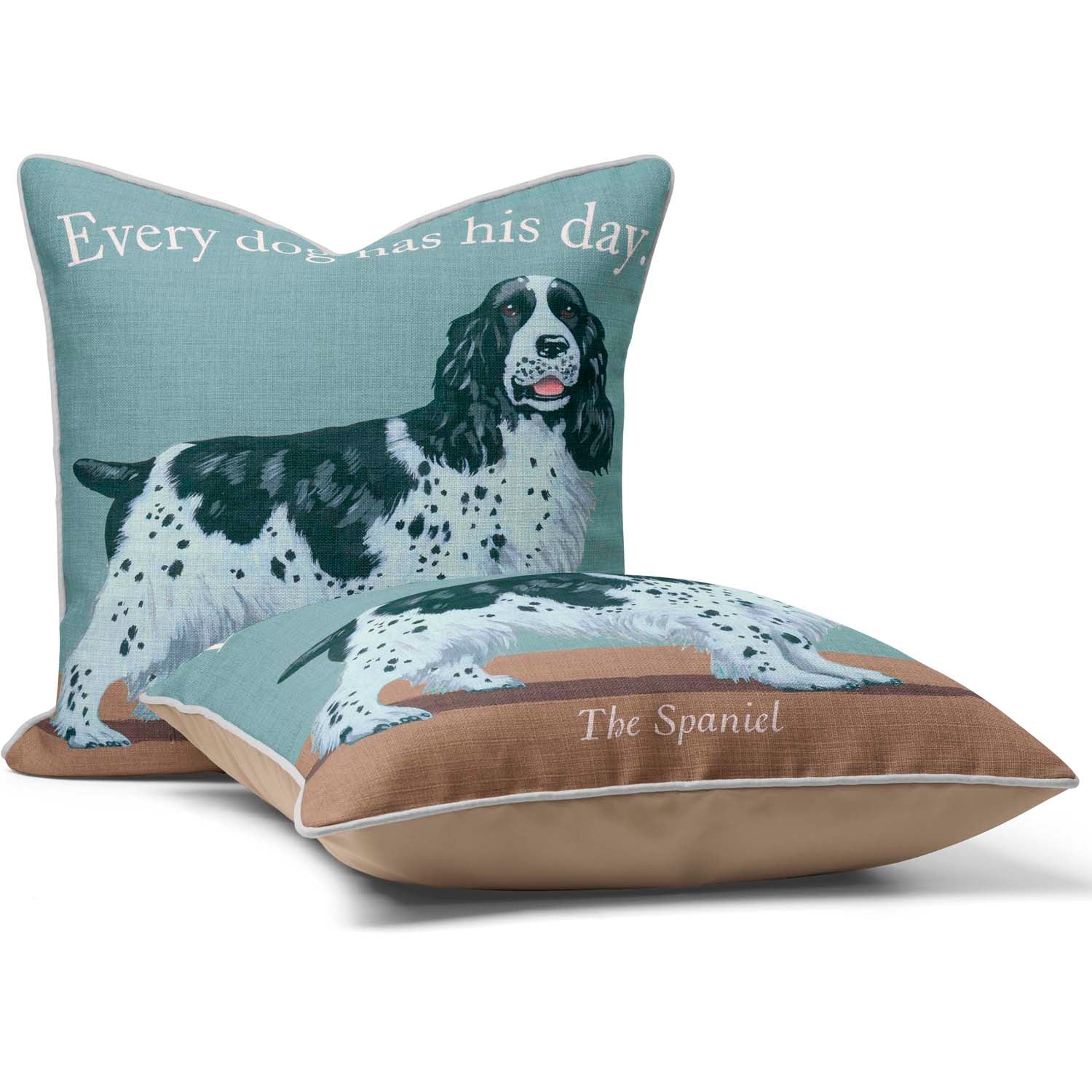 Every Dog Has His Day Spaniel - British Retro Cushion