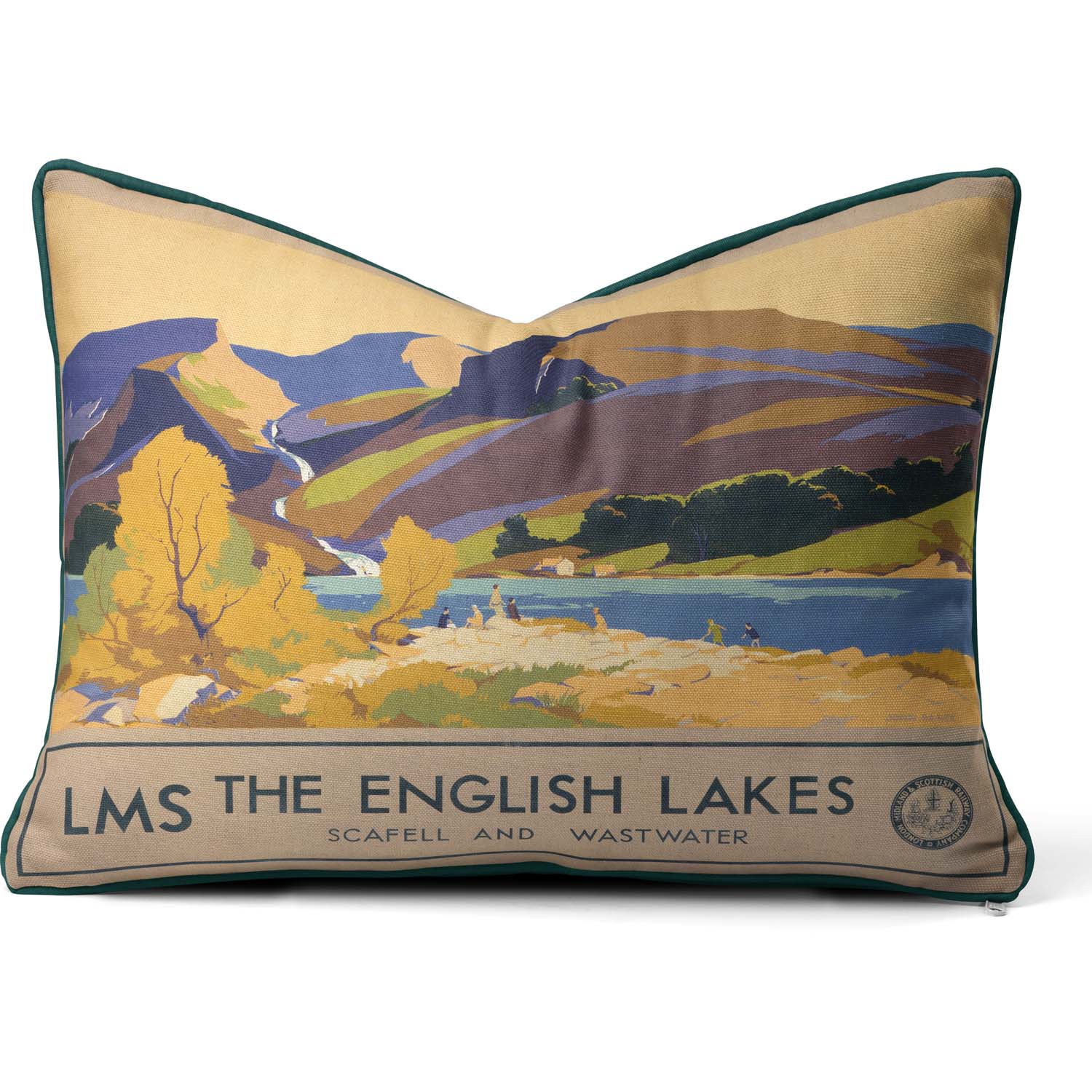 The English Lakes Scafell And Wastwater LMS 1930s  - National  Railway Museum Cushion