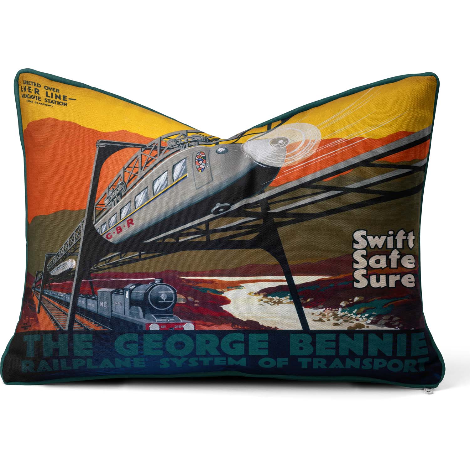 The George Bennie Railplane - National Railway Museum Cushion