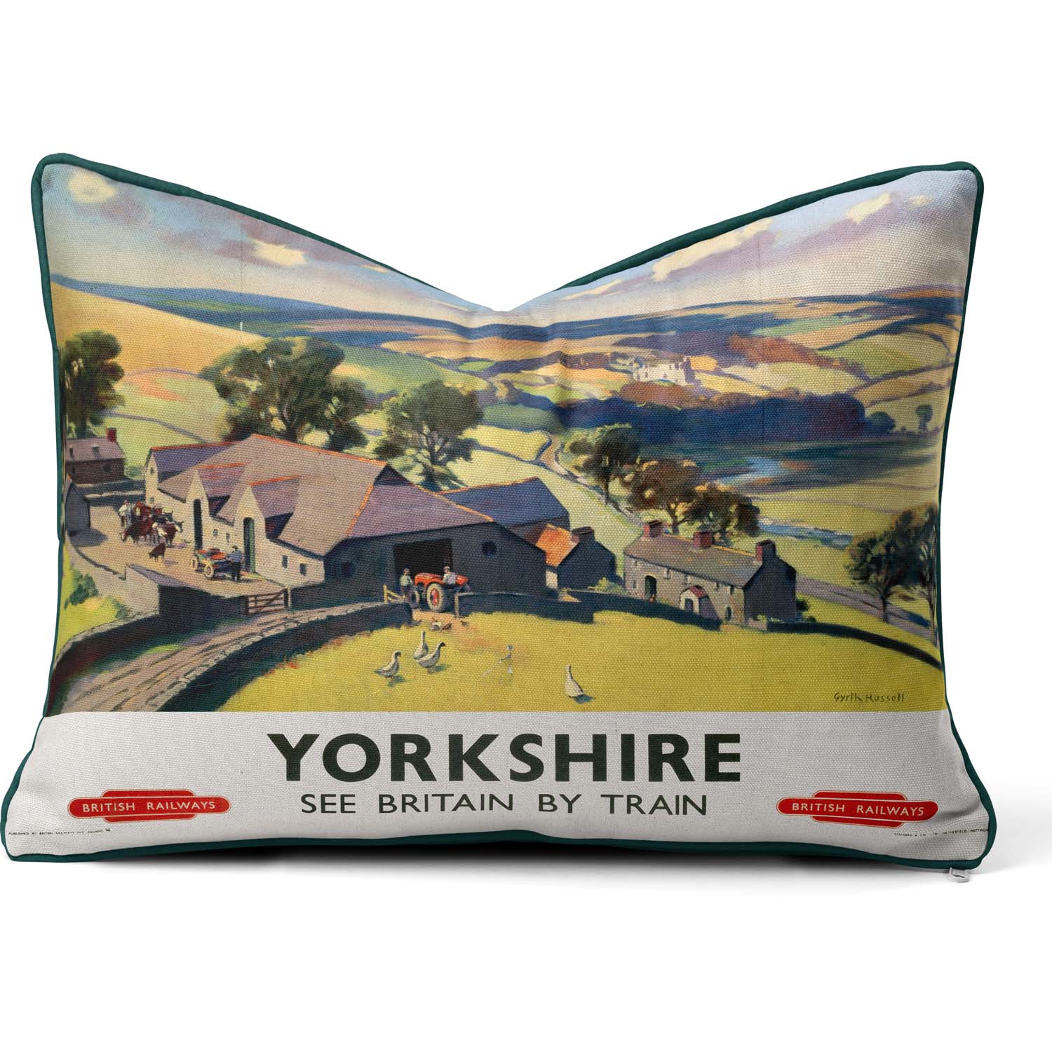 See Britain By Train Yorkshire BR  - National Railway Museum Cushion