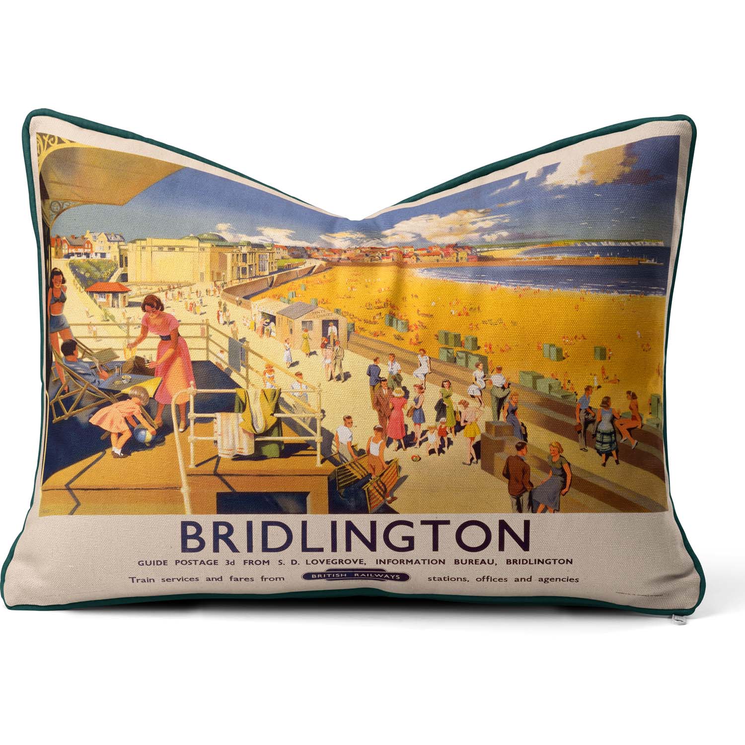 Bridlington  BR poster, 1950s - National Railway Museum Cushion