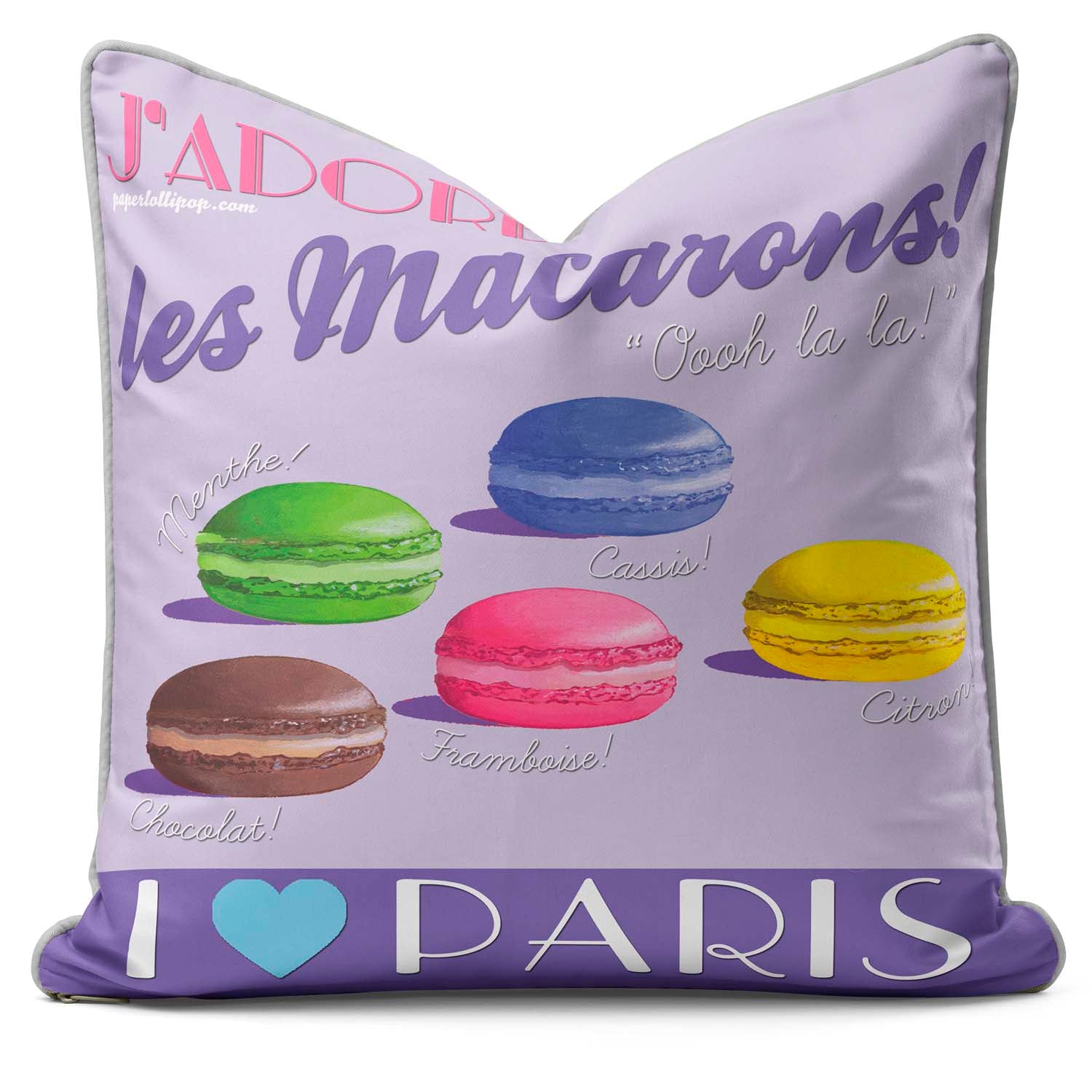 Les Macaroons - French Retro Cushion