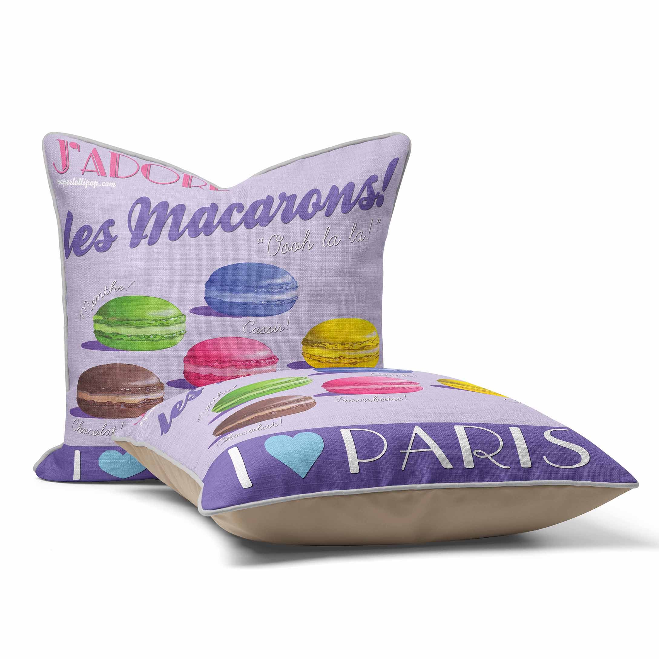 Les Macaroons - French Retro Cushion