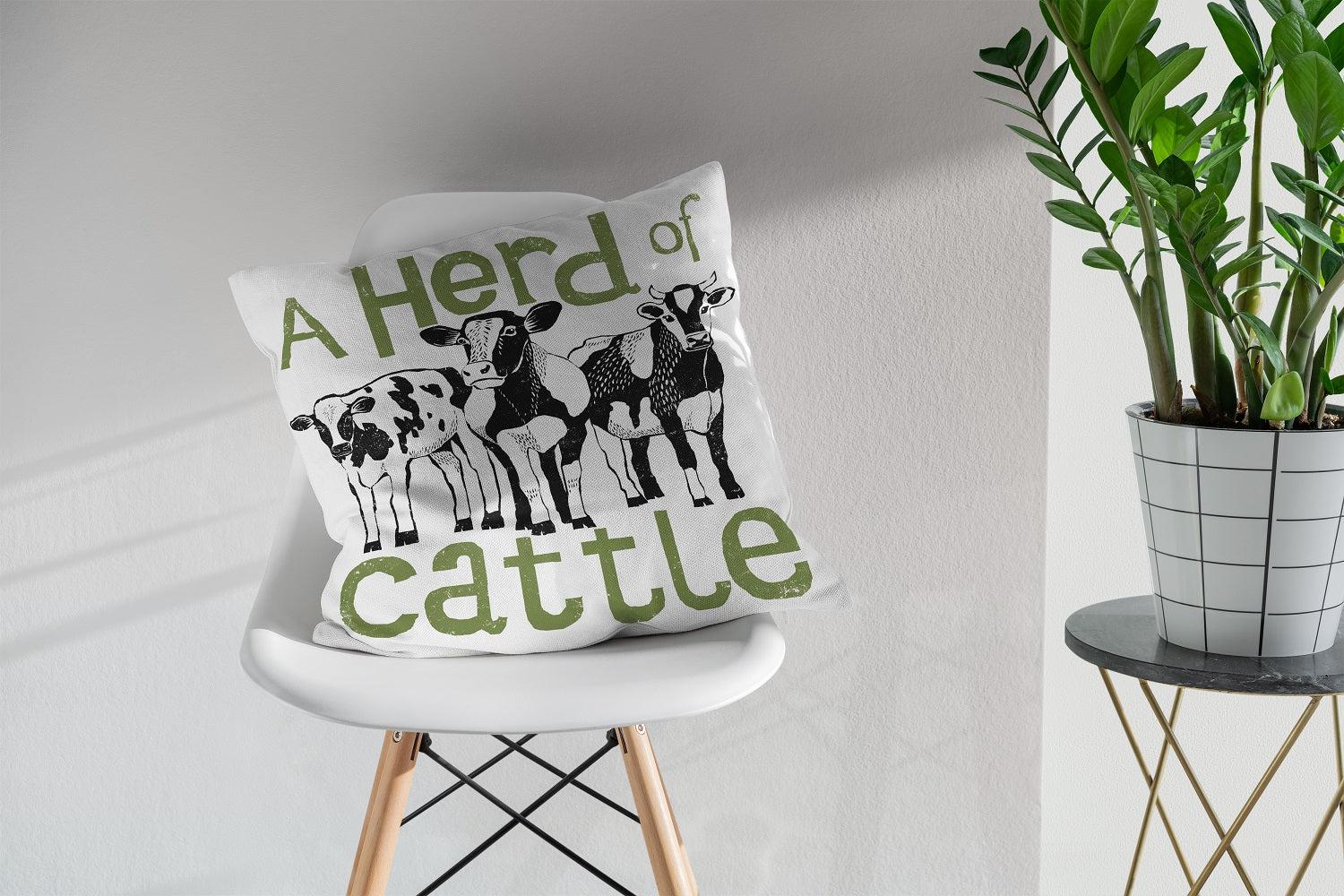 Herd of Cattle - Collective Noun Cushion