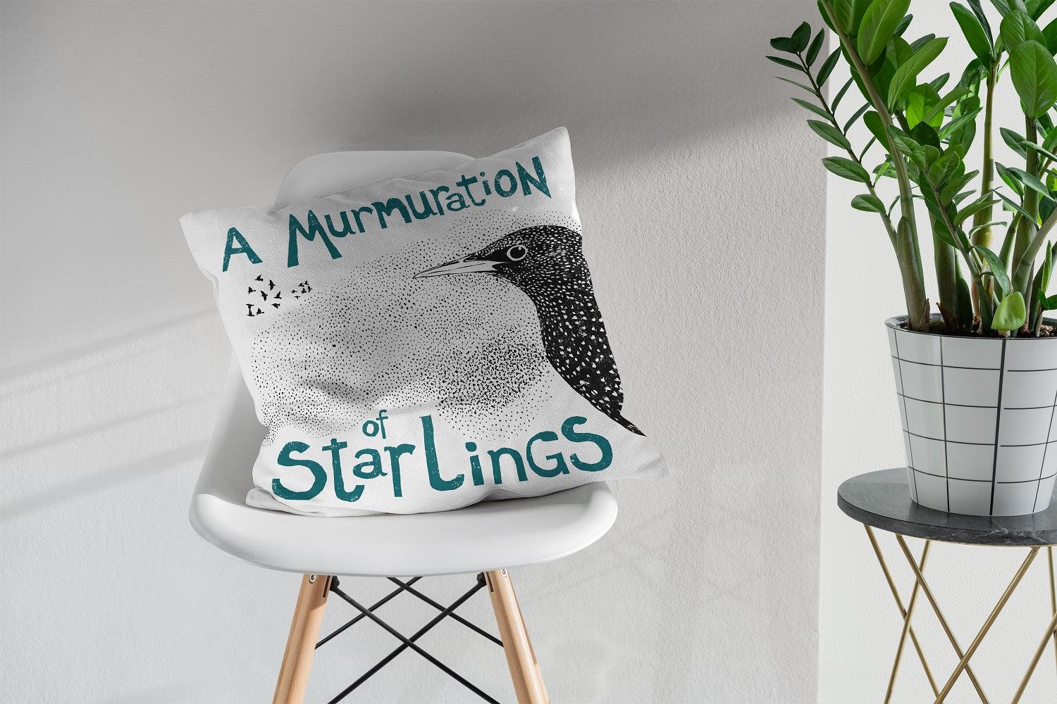 Murmuration of Starlings - Collective Noun Cushion