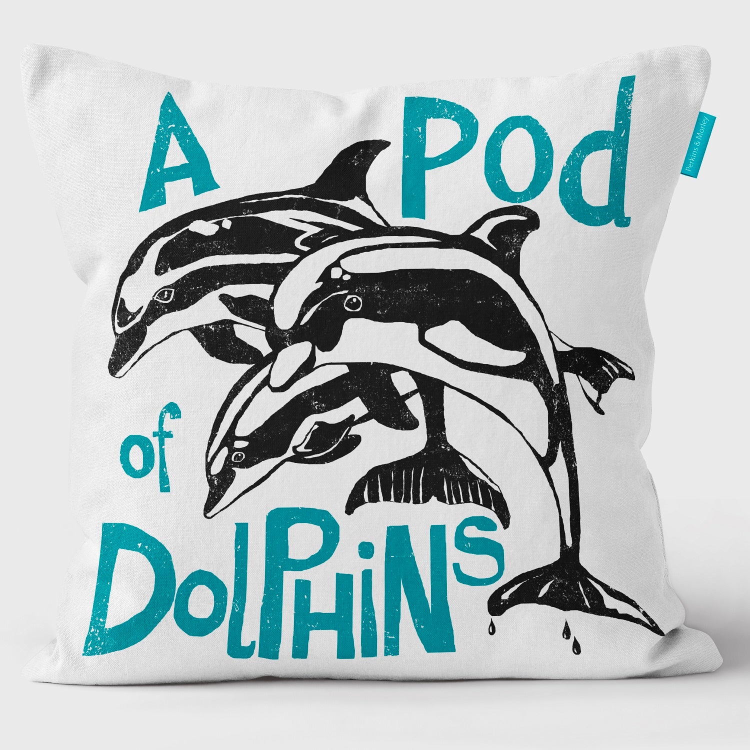 Pod of Dolphins - Collective Noun Cushion