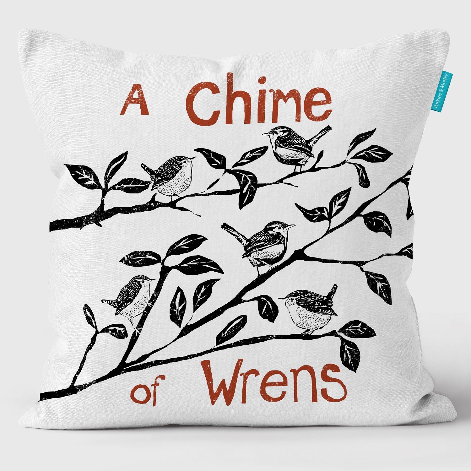 Chime of Wrens - Collective Noun Cushion