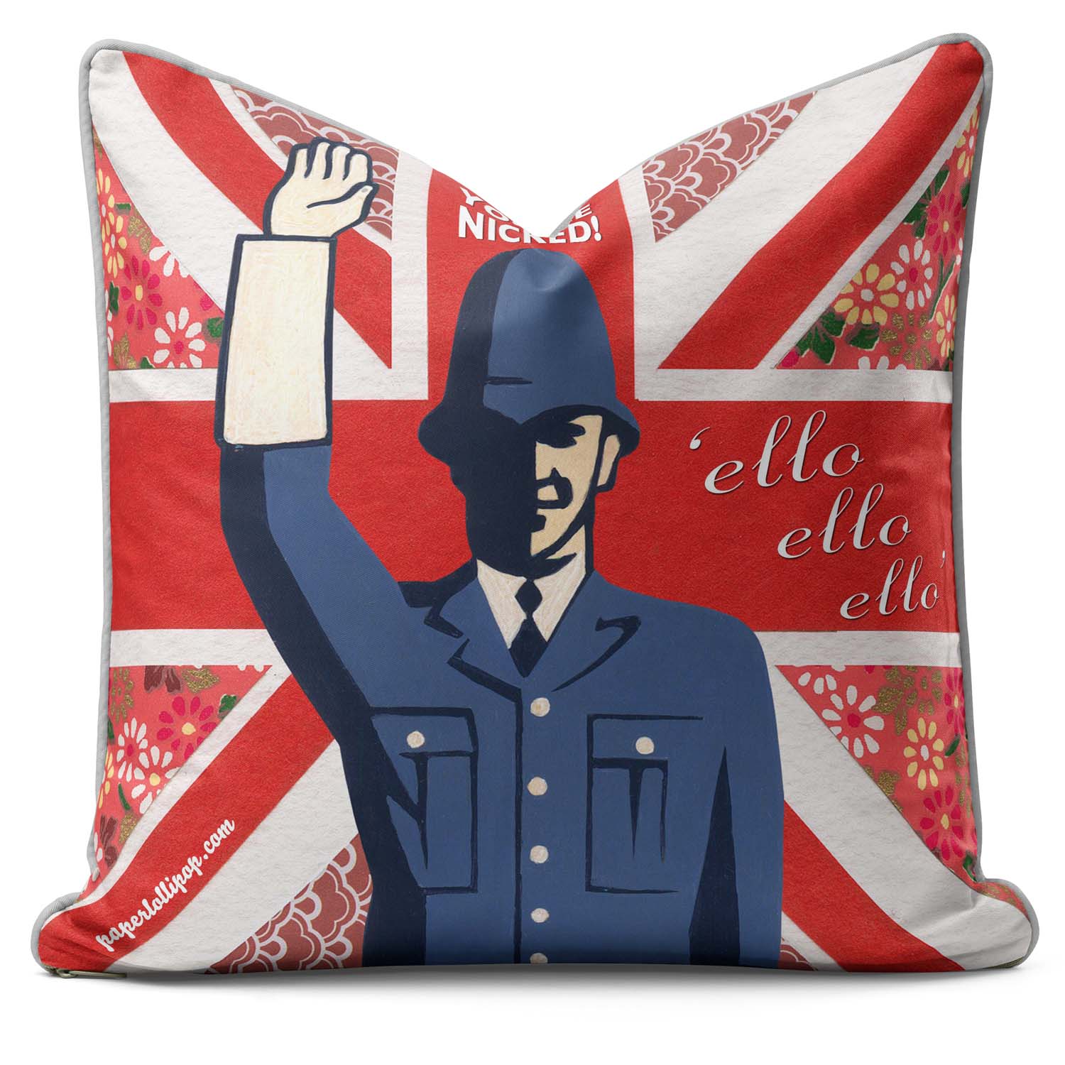 Stop Your Knicked British Flag - British Retro Cushion