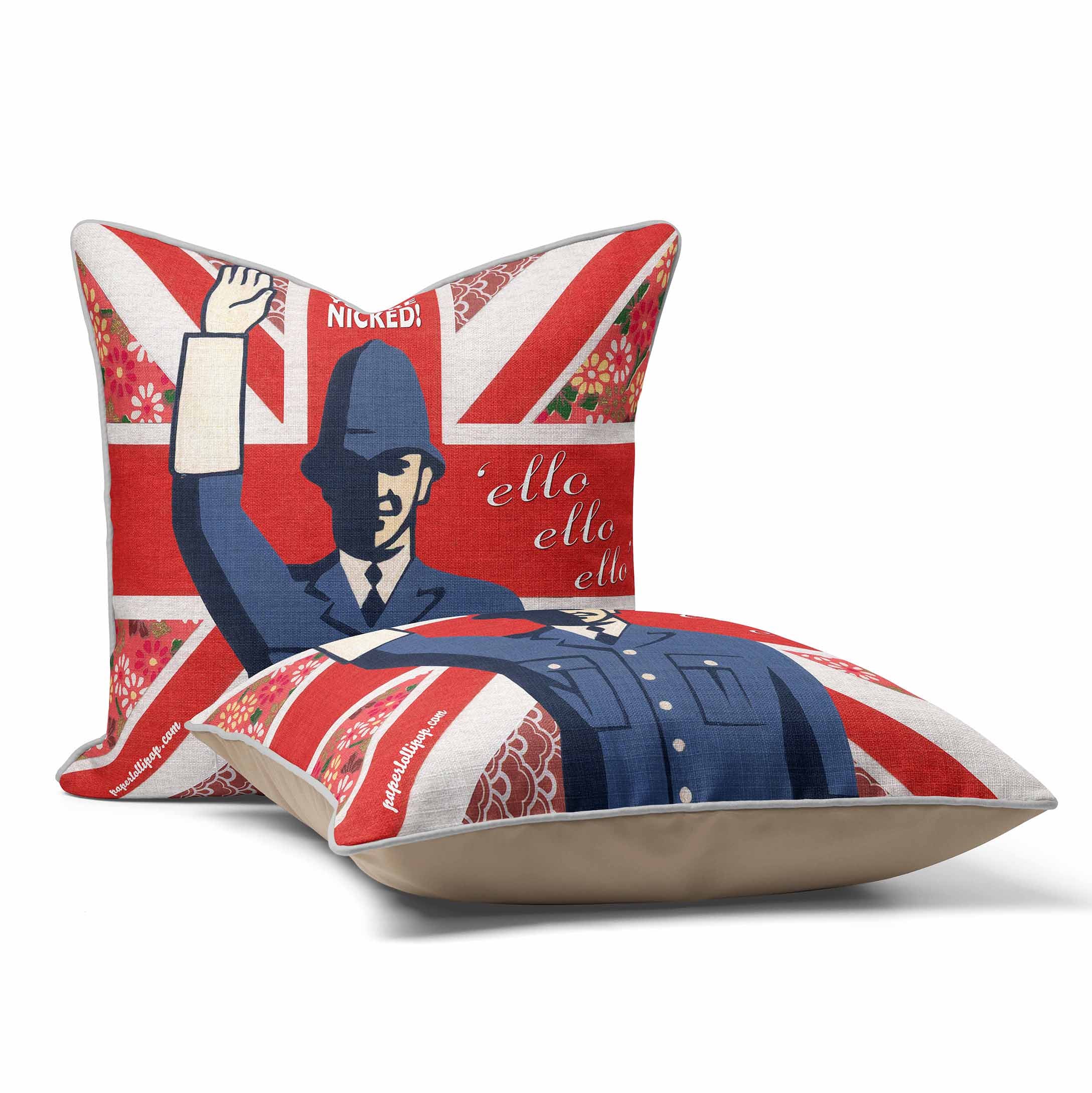 Stop Your Knicked British Flag - British Retro Cushion