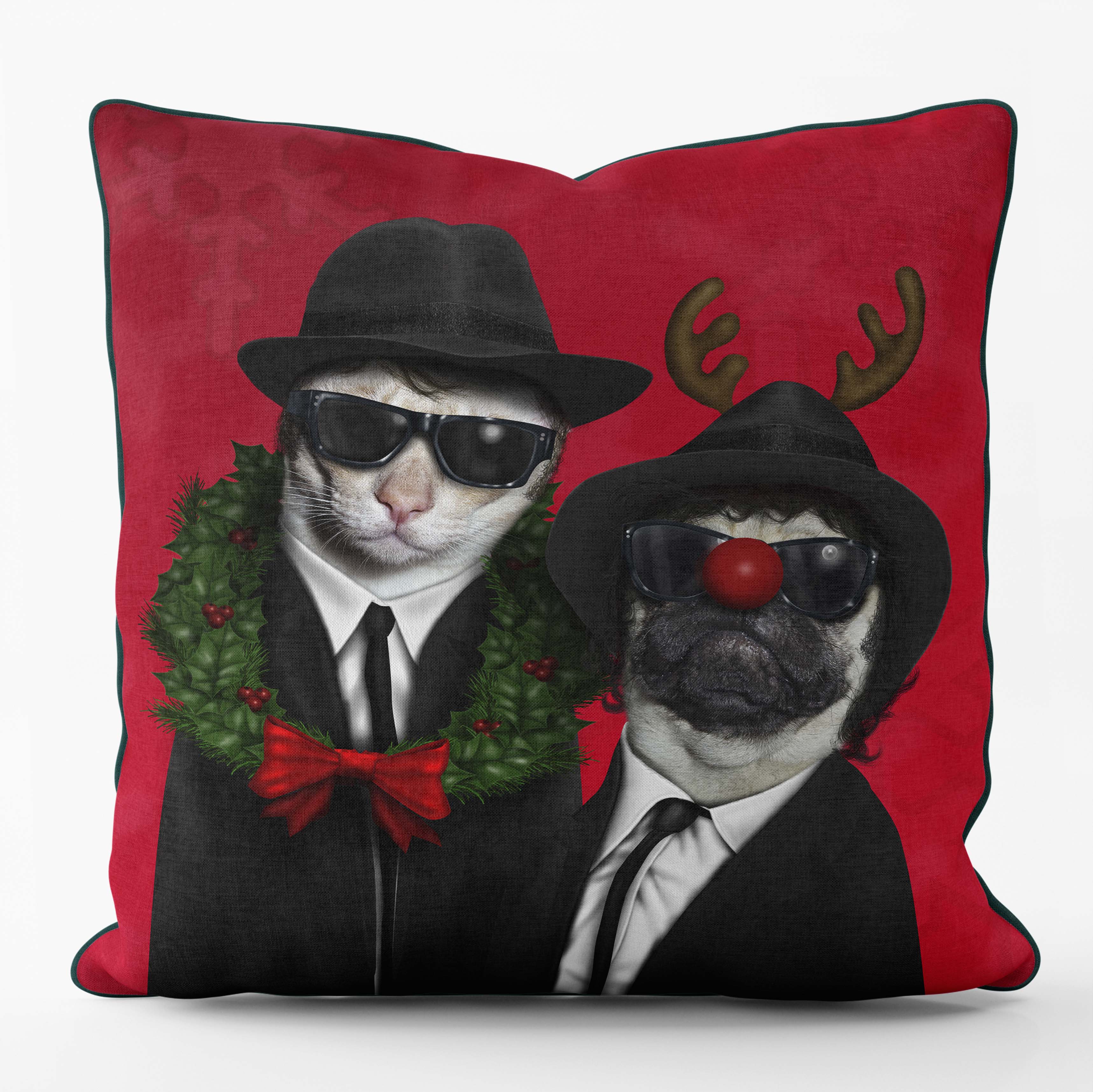 Christmas Pets Rock Brothers  - Pets Rock Cushion