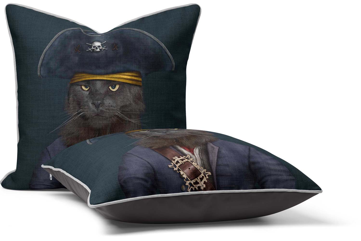 Catbeard Pirate  - Pets Rock Cushion