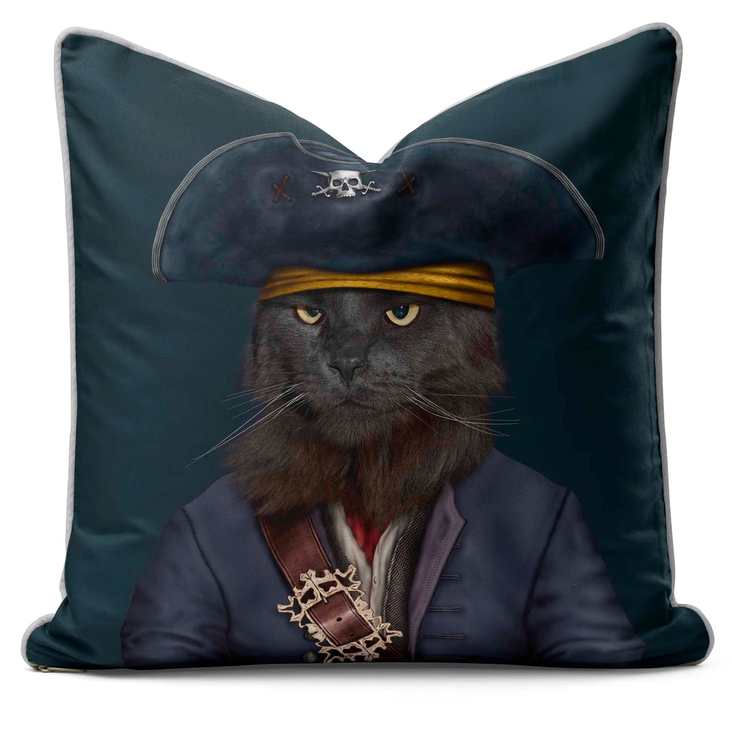 Catbeard Pirate  - Pets Rock Cushion