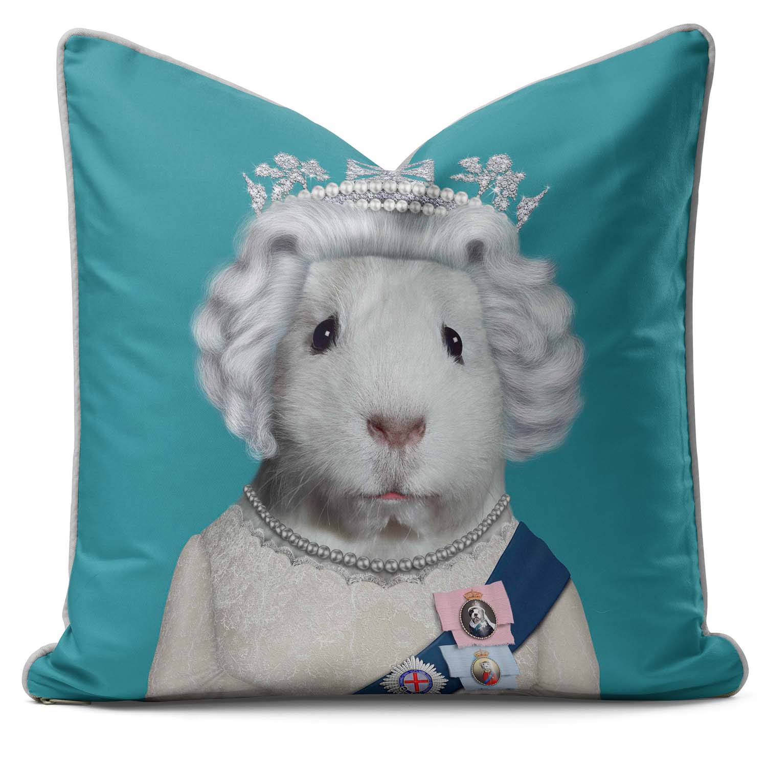 HRH Teal - Pets Rock Cushion