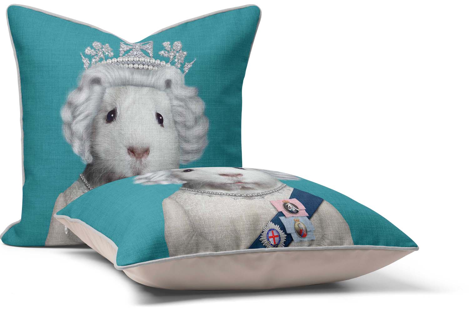 HRH Teal - Pets Rock Cushion