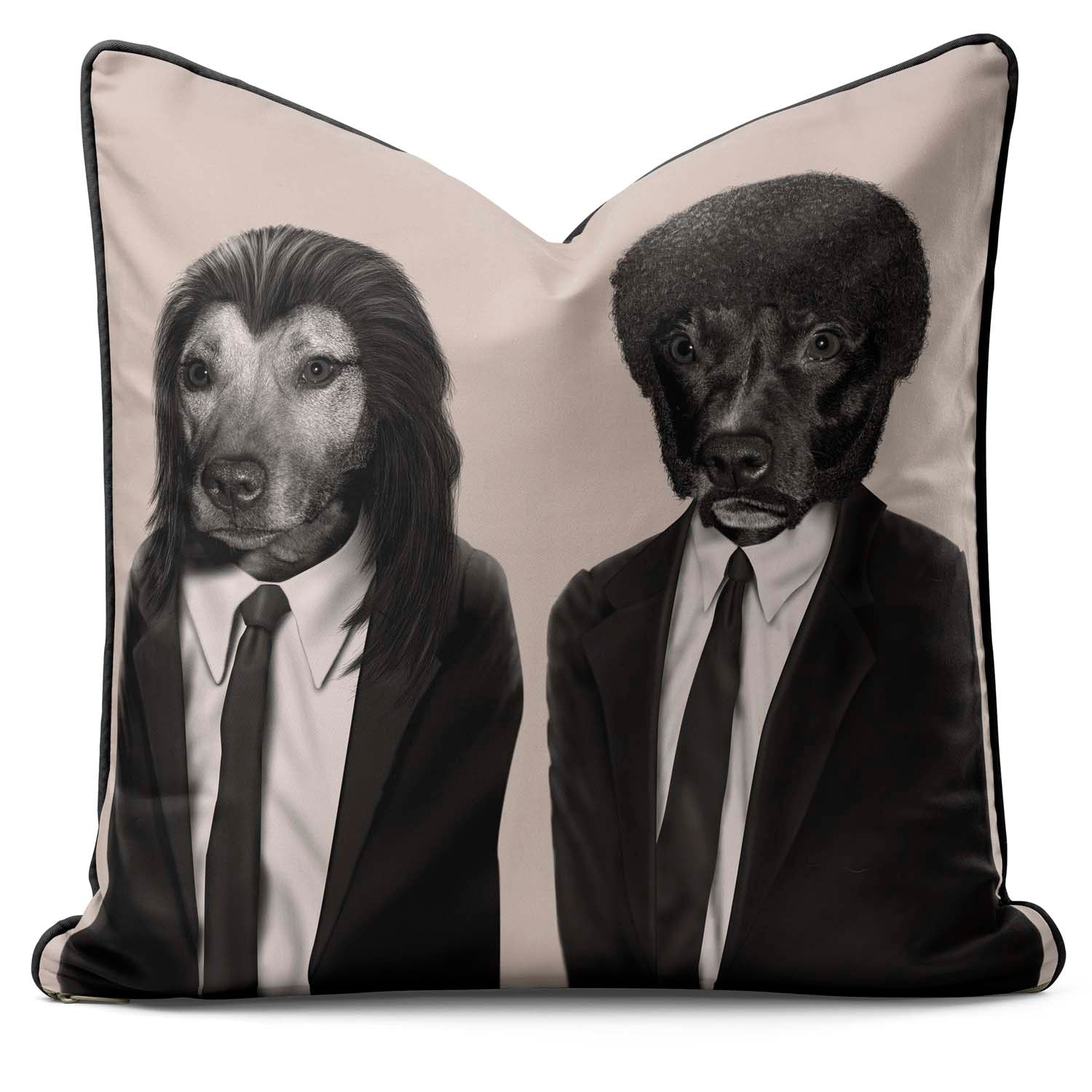 Hit Dogs Mono - Pets Rock Cushion