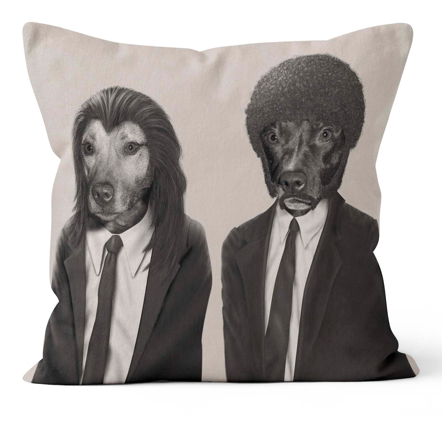 Hit Dogs Mono - Pets Rock Cushion