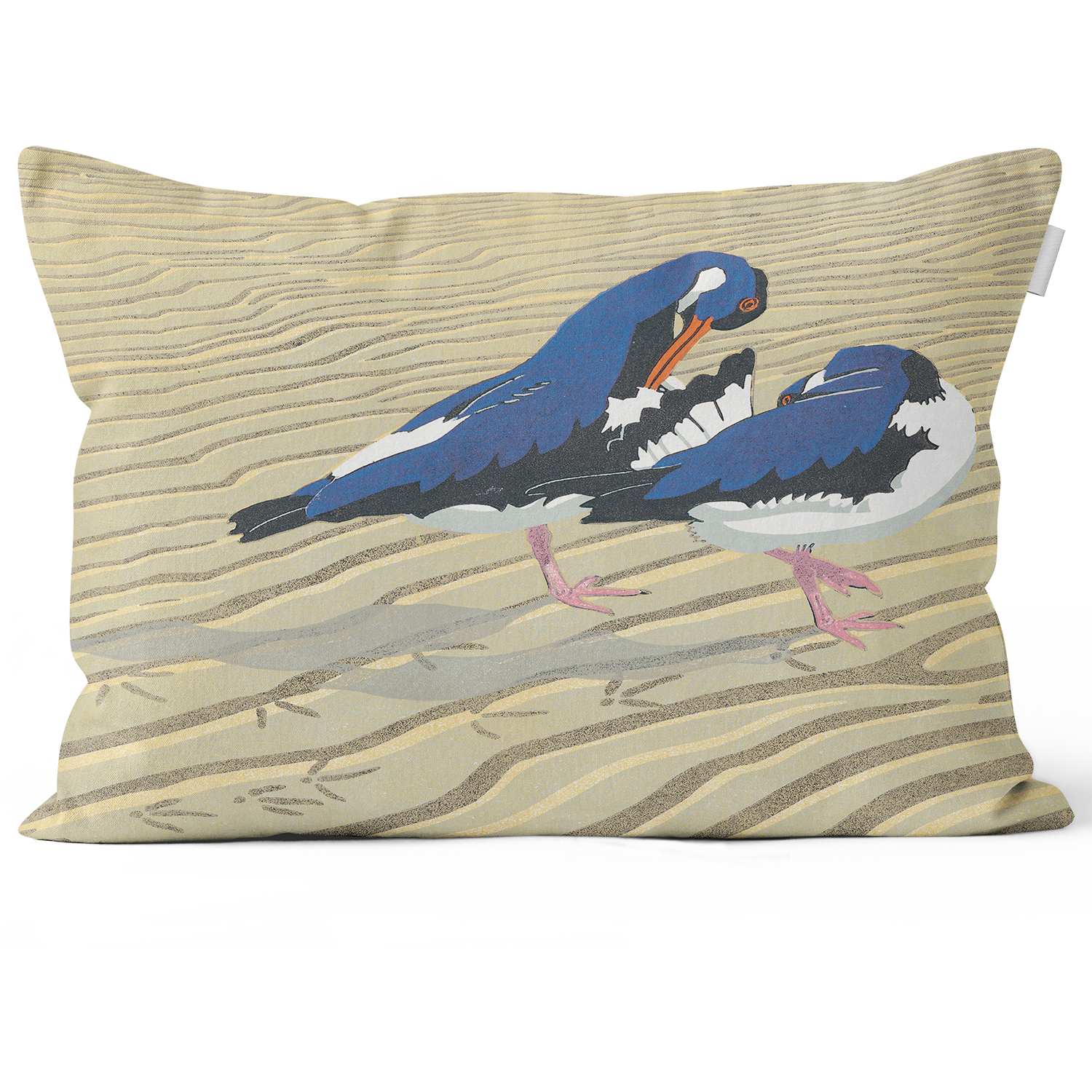 Preening Pair Avocets - Robert Gillmor Cushion