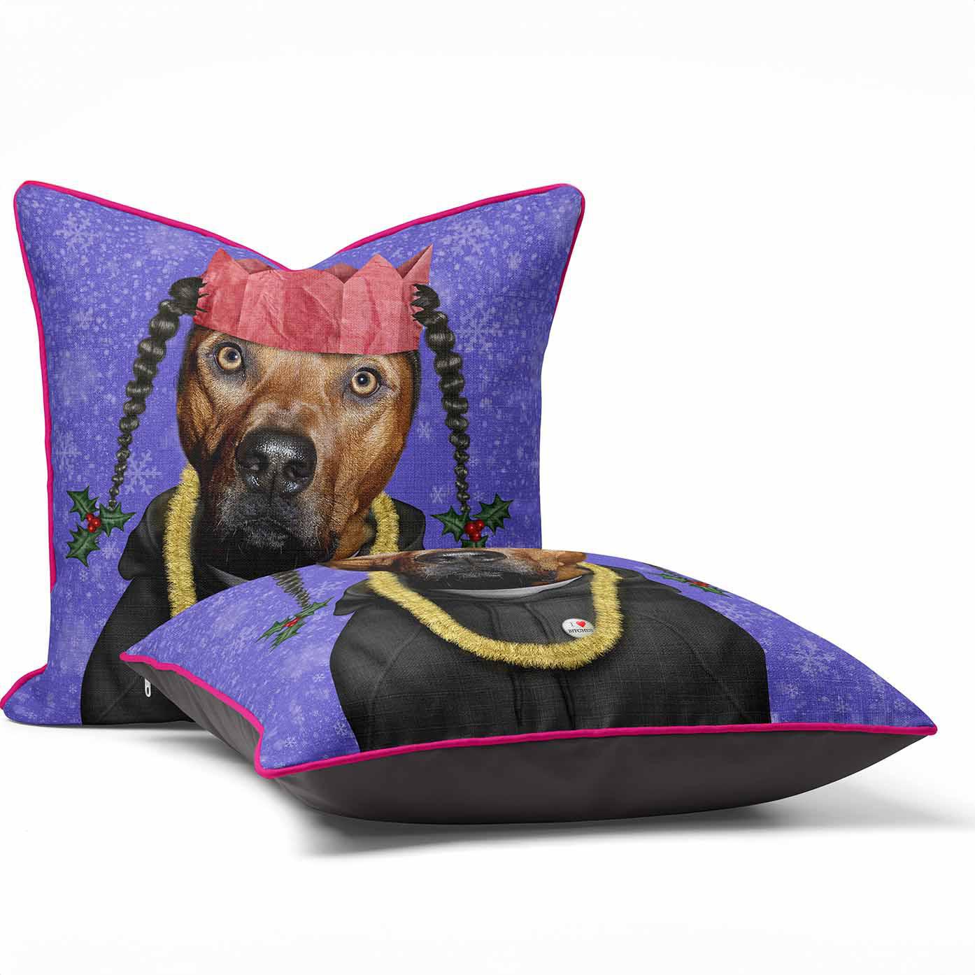 Christmas Rap - Pets Rock Cushion